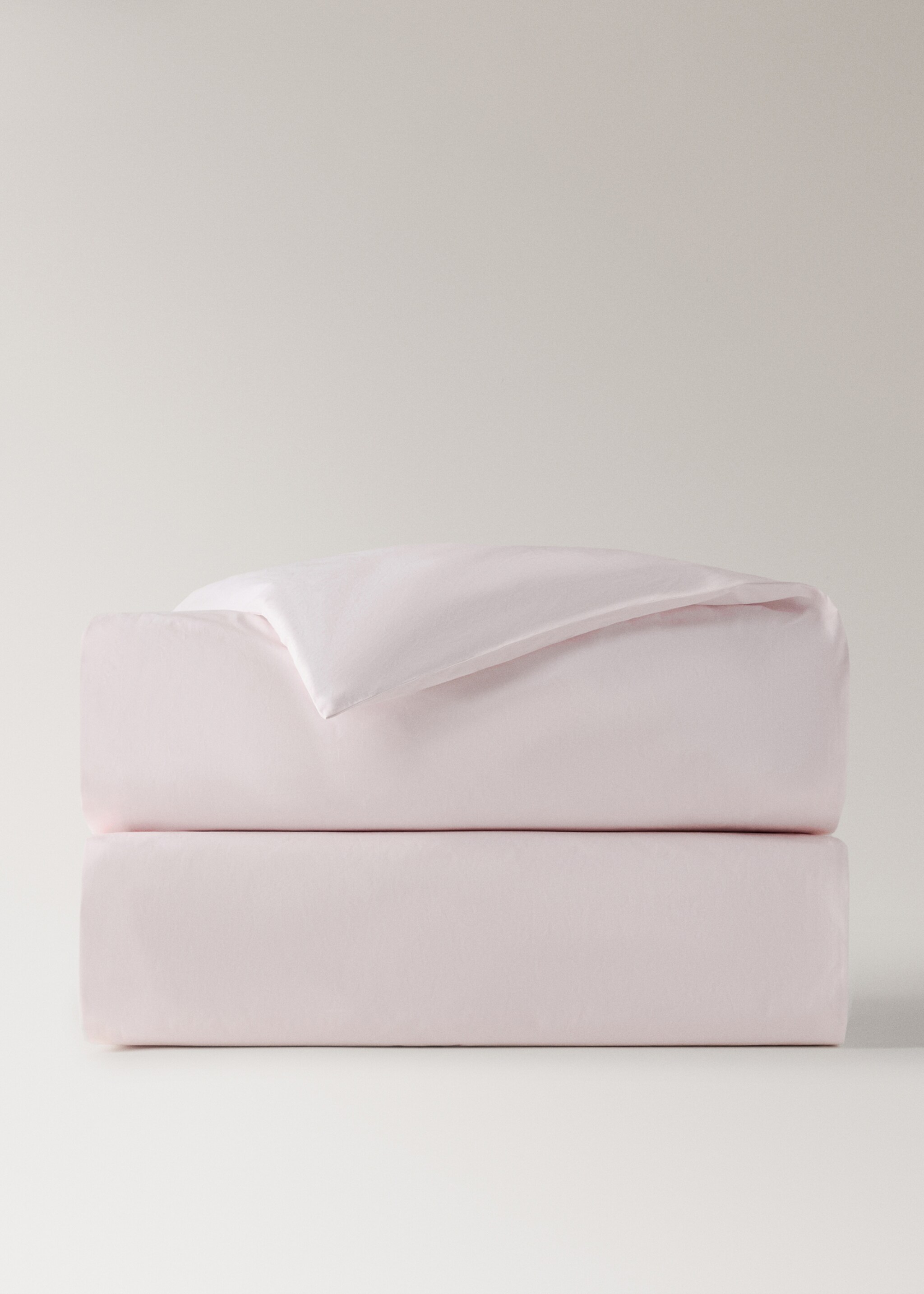 Perkal-Baumwolle Bettbezug 200 Fäden für Bett 180/200 cm - Artikel ohne Model, Hellrosa. Ref: 27002925-00.