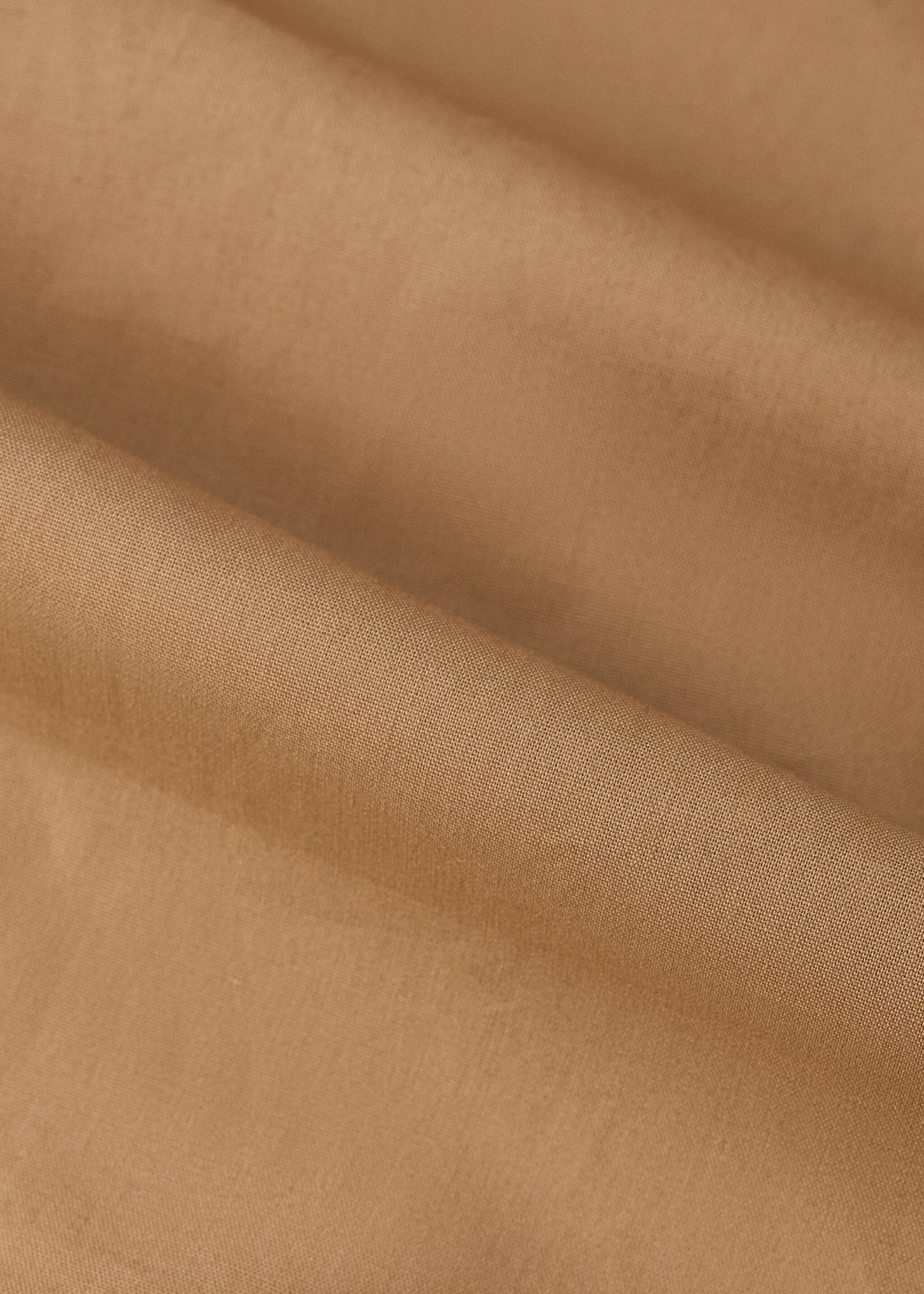 Reversible cotton percale duvet cover for 150/160 cm bed - Details of the article 1, Mustard. Ref: 27002930-00.