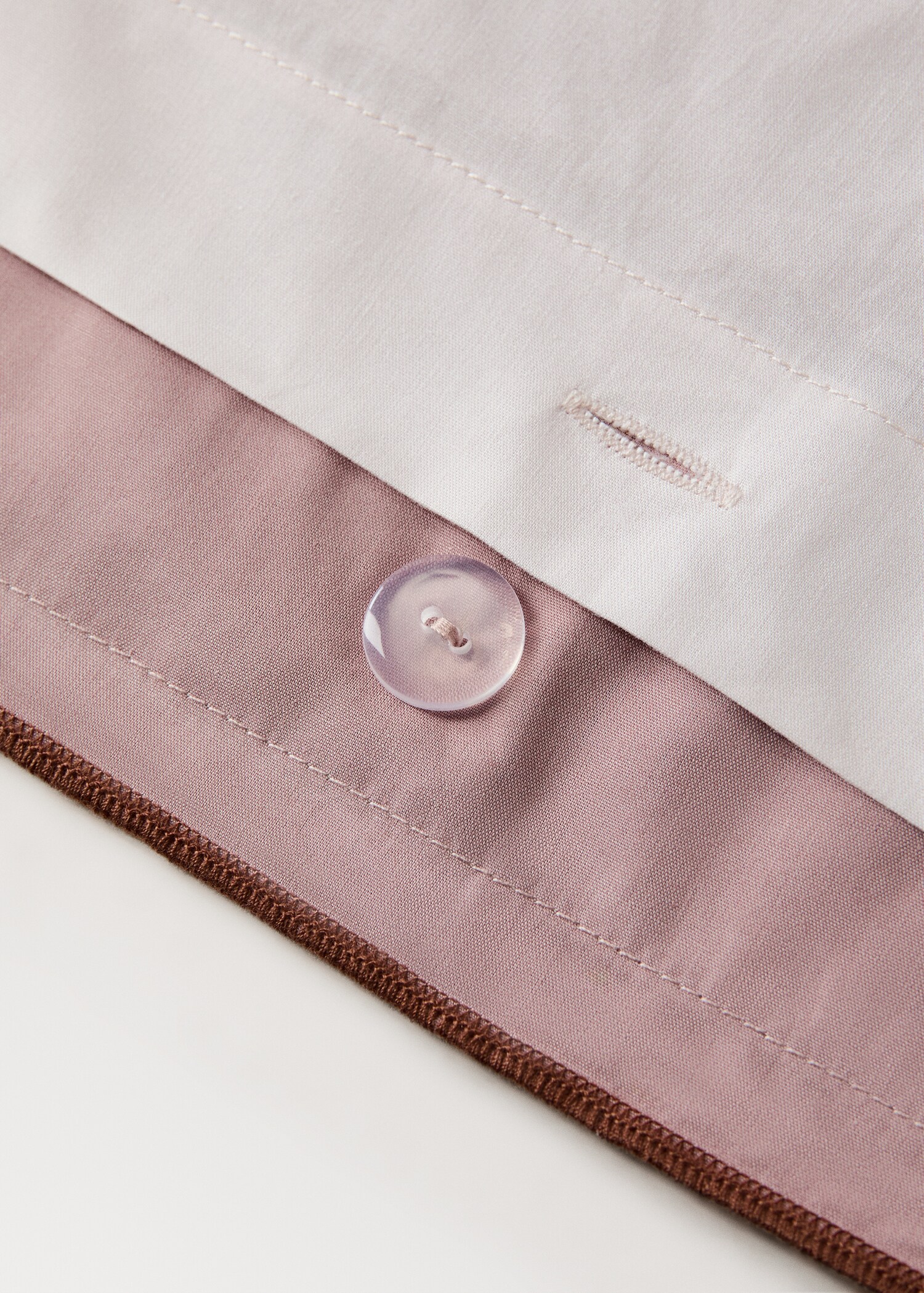 Reversible colour percale cotton duvet cover for 200 cm bed - Details of the article 2