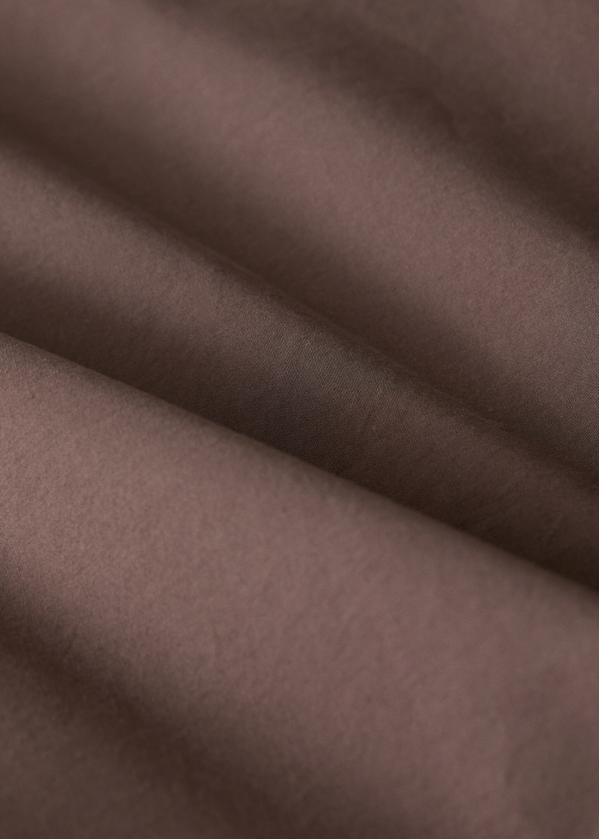 Παπλωματοθήκη διπλή ραφή βαμβάκι 300 κλωστών κρεβάτι 135/140 εκ - Λεπτομέρεια του προϊόντος 2, Καφέ Ταμπάκο. Ref: 27002934-00.