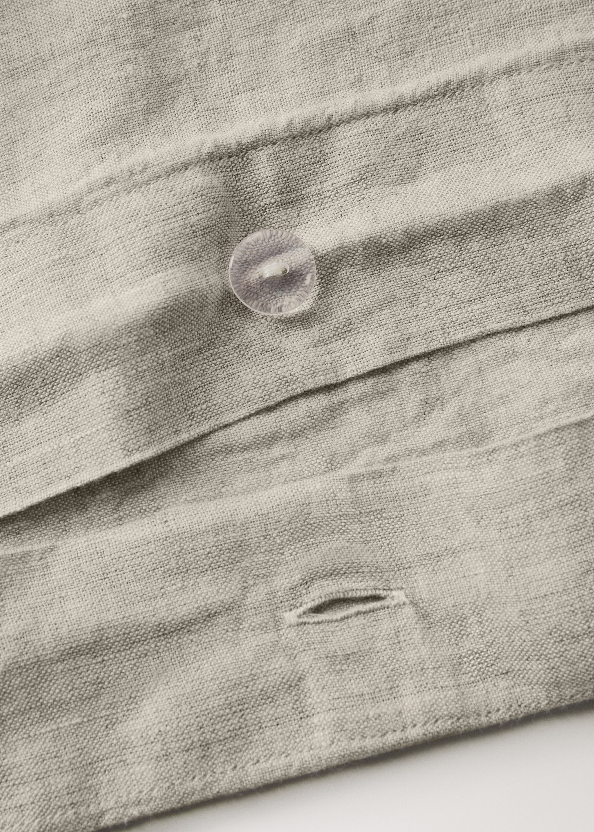 Povlak na přikrývku z praného lnu, na postel 150/160 cm - Detail zboží 1, Písková. Ref: 27002946-00.