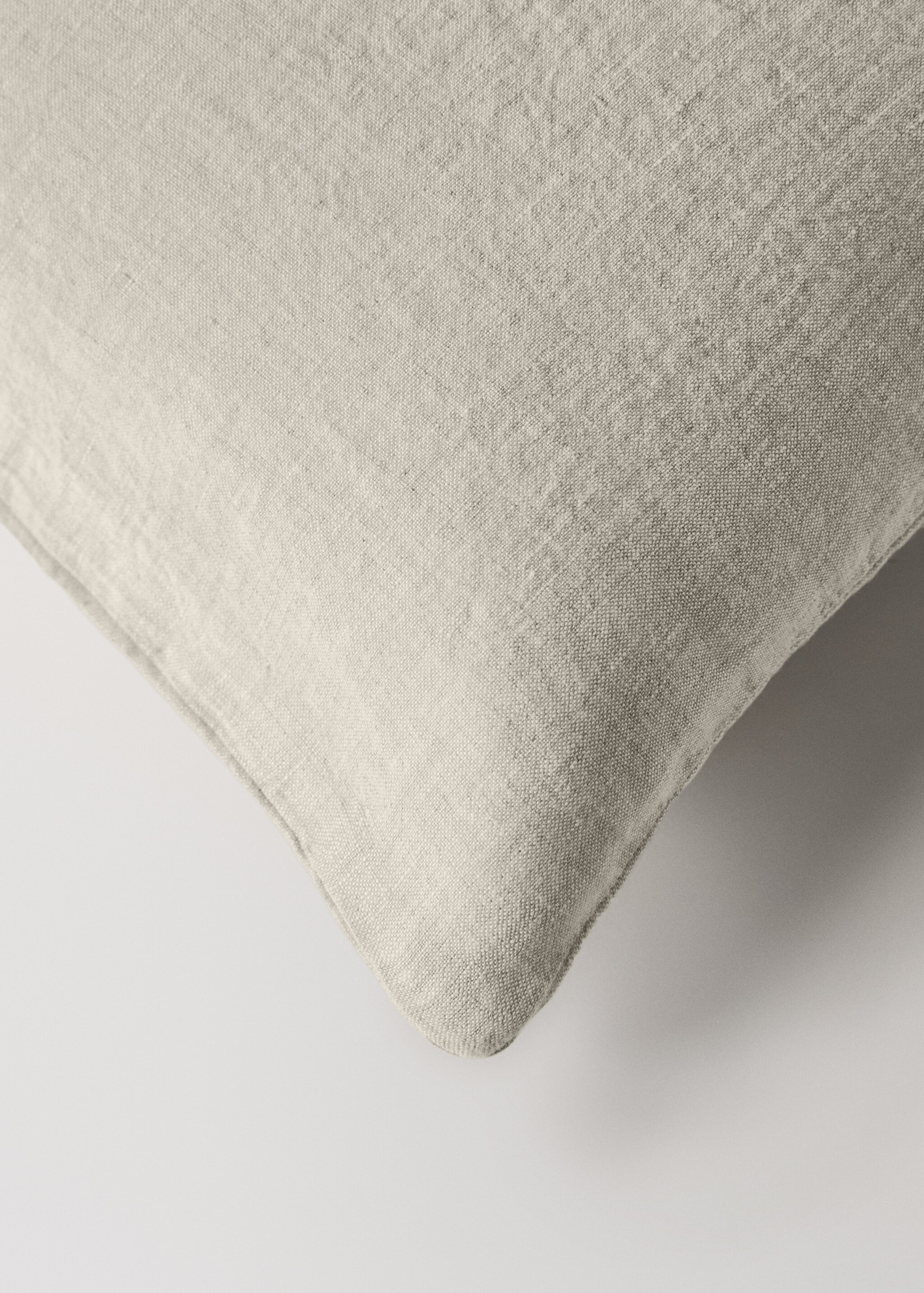 Washed linen duvet cover for 135/140 cm bed - Details of the article 3, Sand. Ref: 27002948-00.