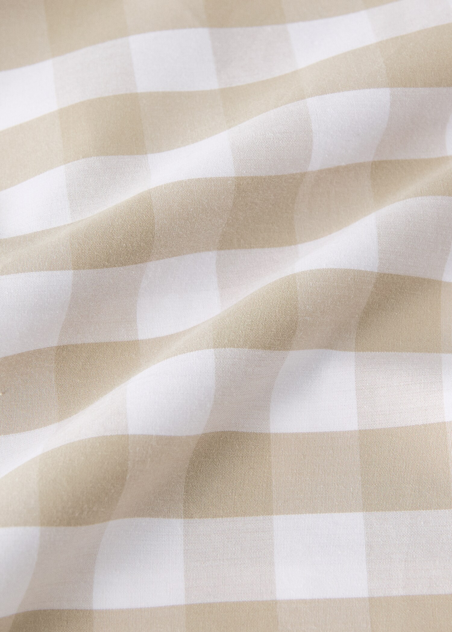 Povlak na přikrývku z bavlněného perkálu s kostkou vichy, na postel 150/160 cm - Detail zboží 1