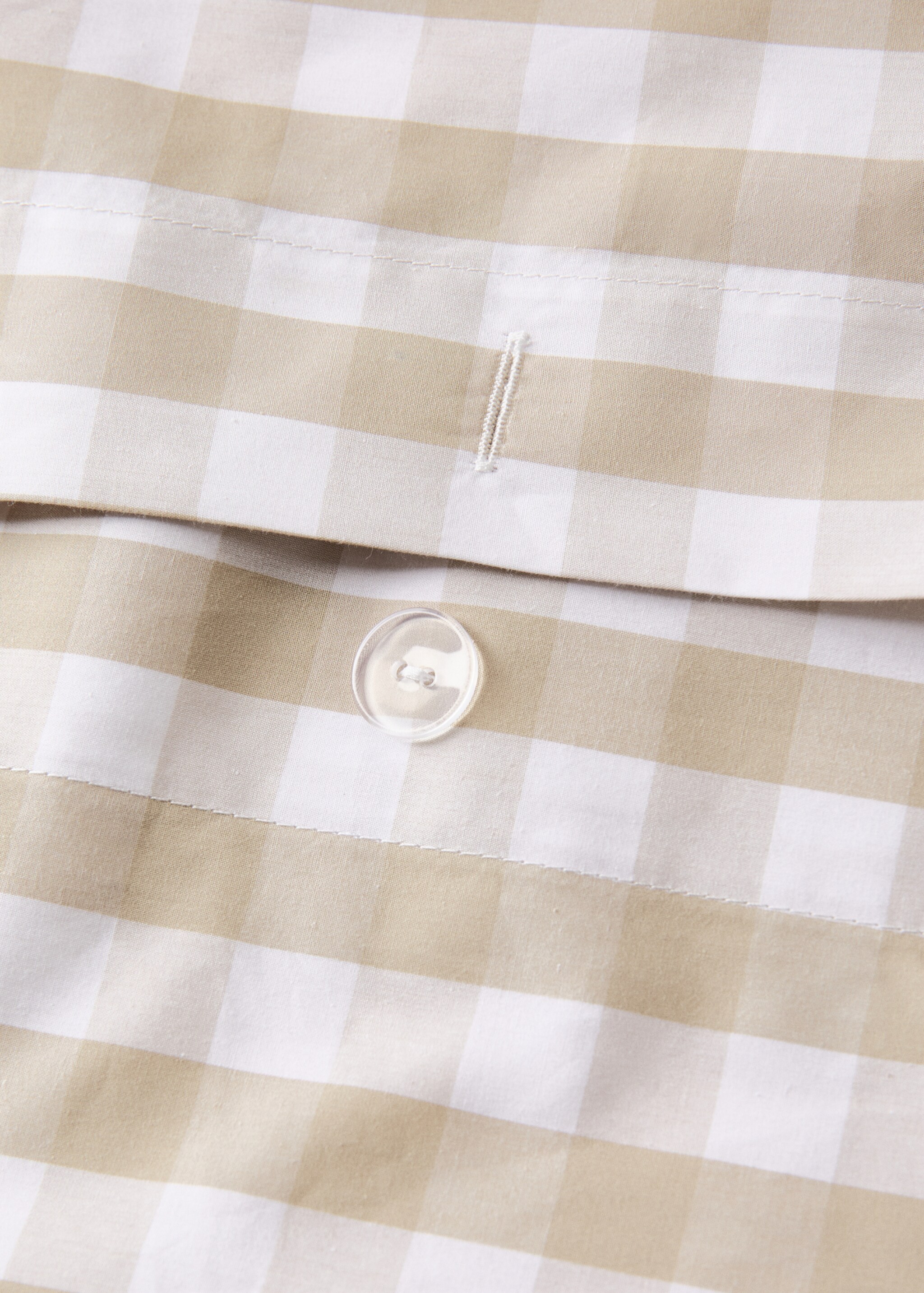 Povlak na přikrývku z bavlněného perkálu s kostkou vichy, na postel 150/160 cm - Detail zboží 2, Tabákově hnědá. Ref: 27002951-00.