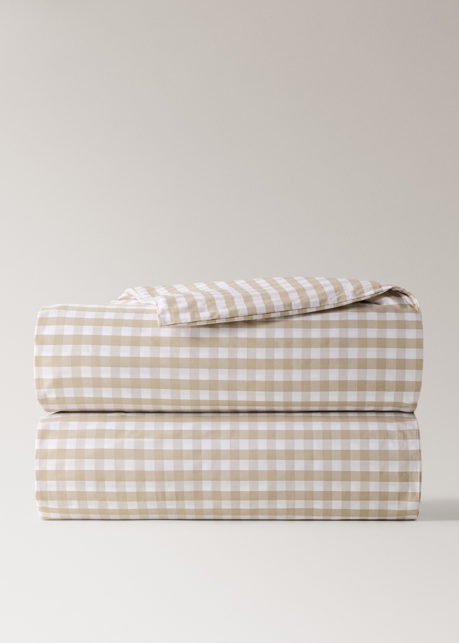 Vichy check percale cotton duvet cover Bed 180/200 cm - Article without model