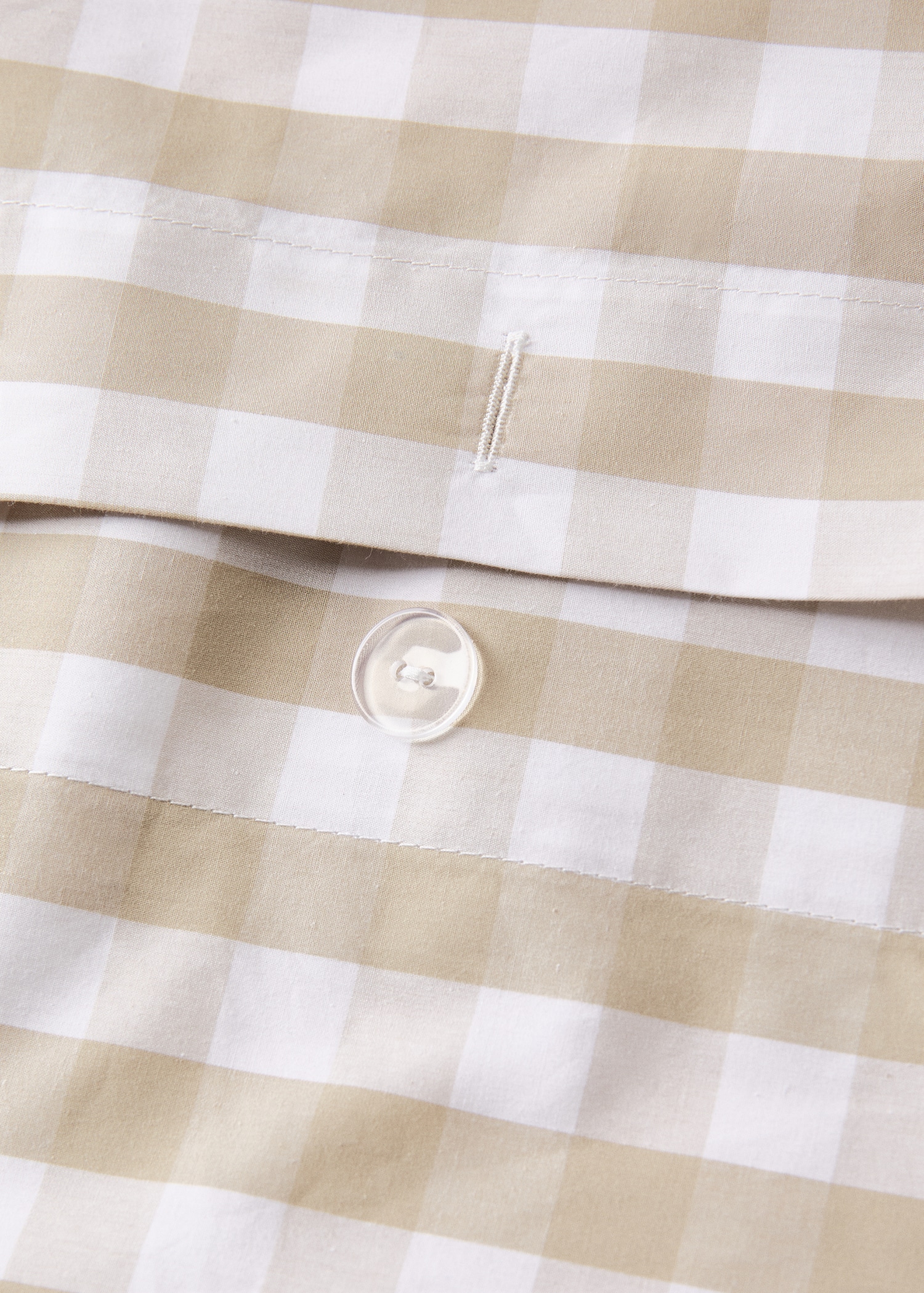 Vichy check percale cotton duvet cover Bed 180/200 cm - Details of the article 2