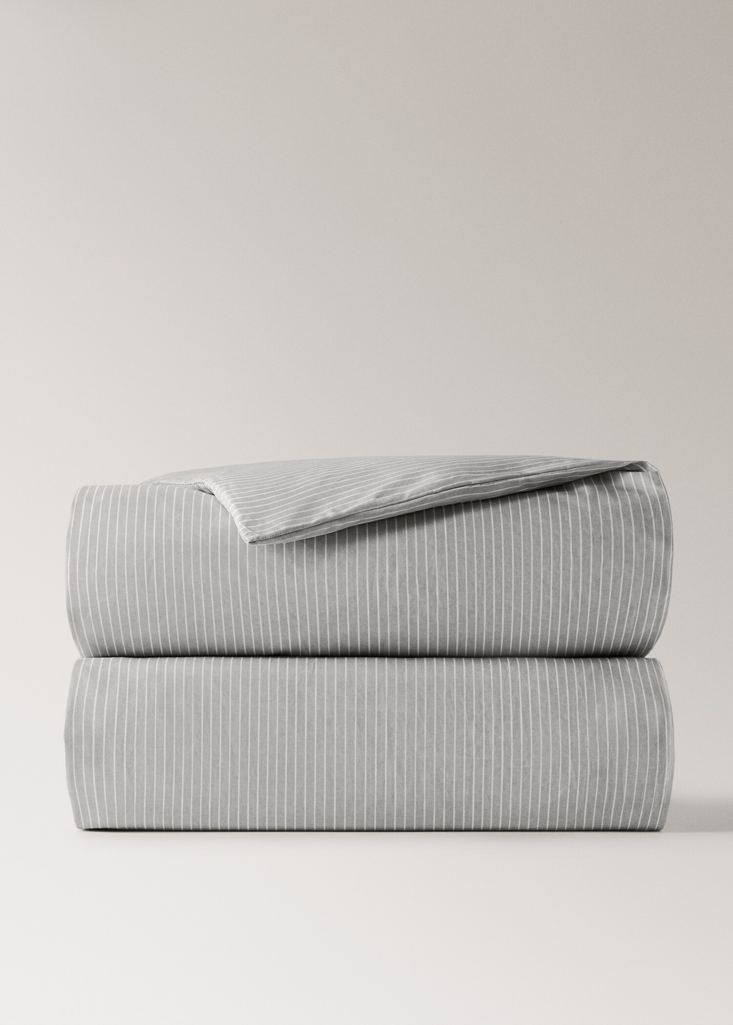 500 threads percale cotton striped duvet cover King bed - Article without model