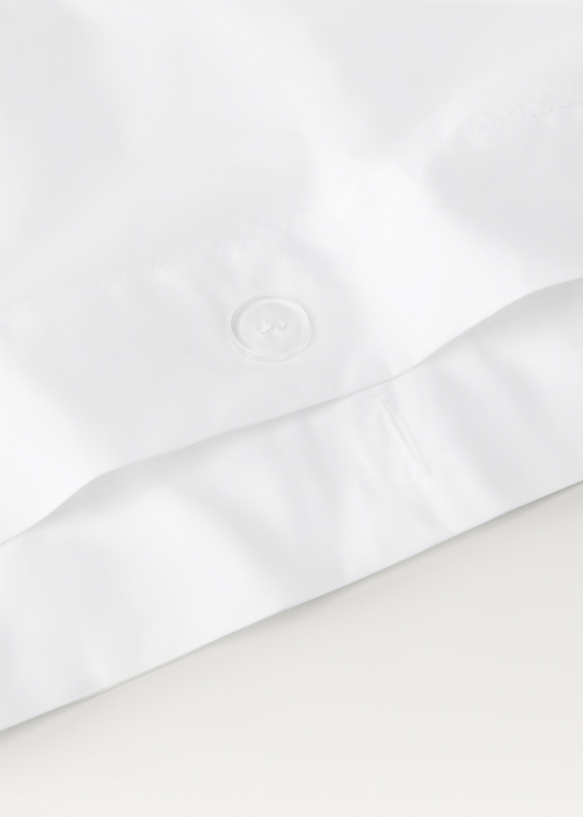 500 threads cotton percale duvet cover Single bed - Details of the article 1, White. Ref: 27002960-00.