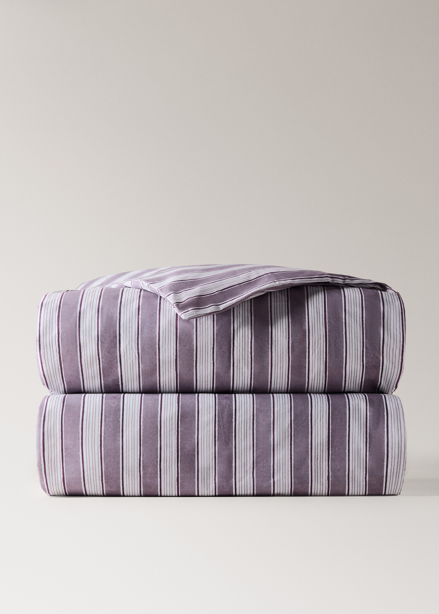 Wide stripe watercolour duvet cover King Bed - Article without model