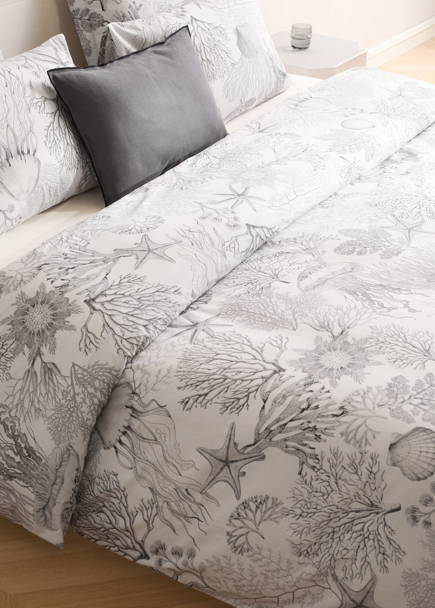 Percale printed duvet cover with sea background Bed 180/200 cm - Details of the article 7