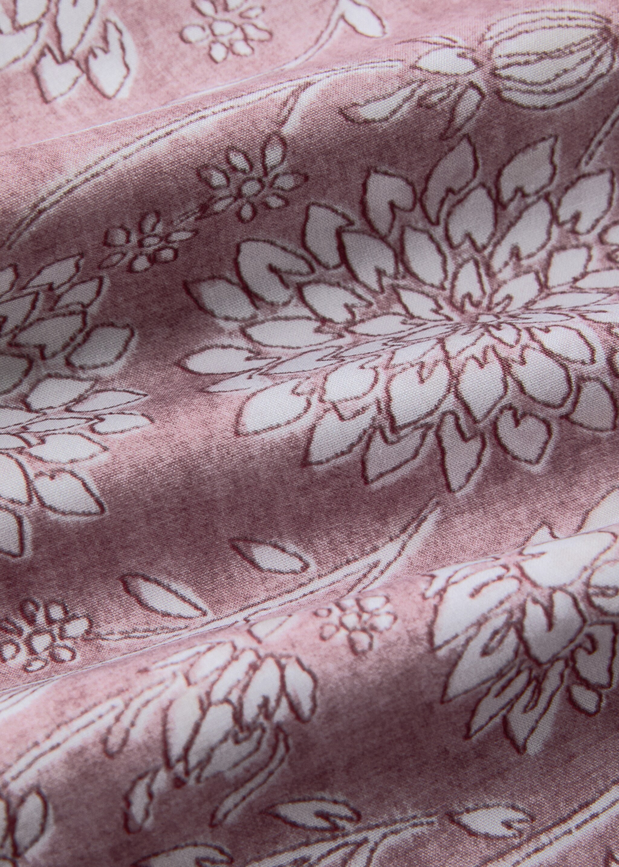 Fine stripe print duvet cover for bed 150/160 cm - Details of the article 1, Pale Pink. Ref: 27002972-00.