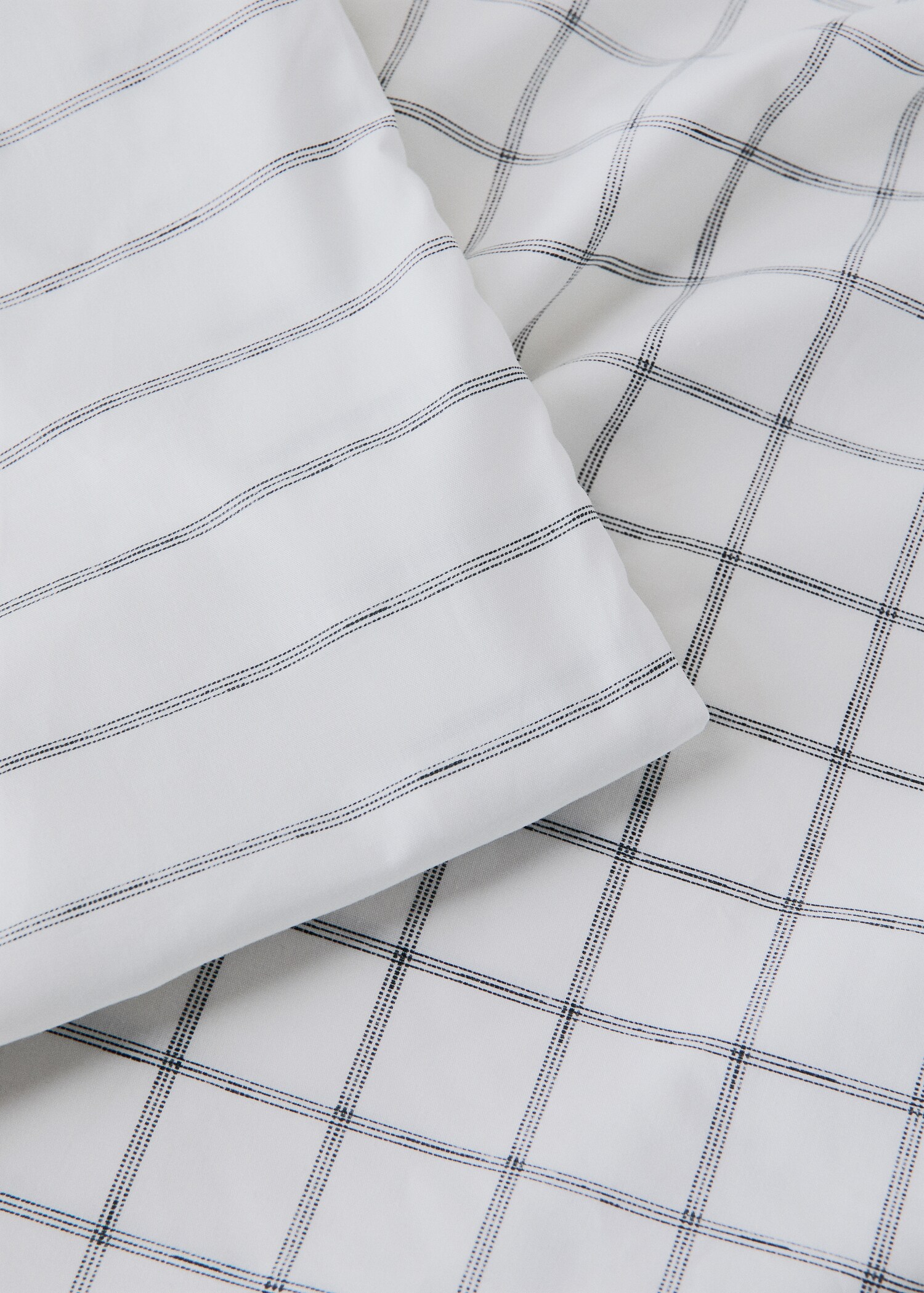 Reversible duvet cover with checks and stripes Single Bed - Home ...