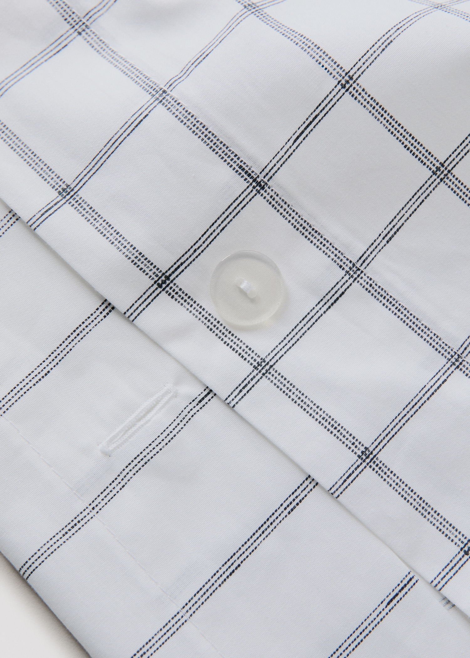 Reversible duvet cover checks and stripes Bed 150/160 cm - Details of the article 2