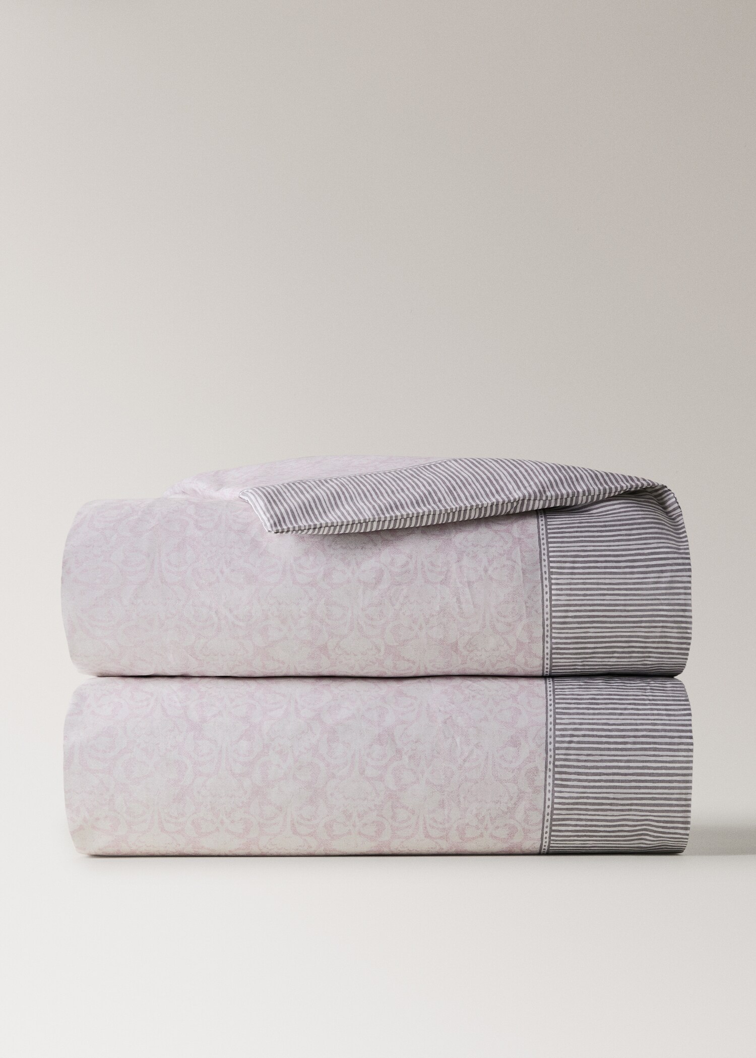 Housse de couette en coton avec bordure florale Lit 90 cm - Article sans modèle