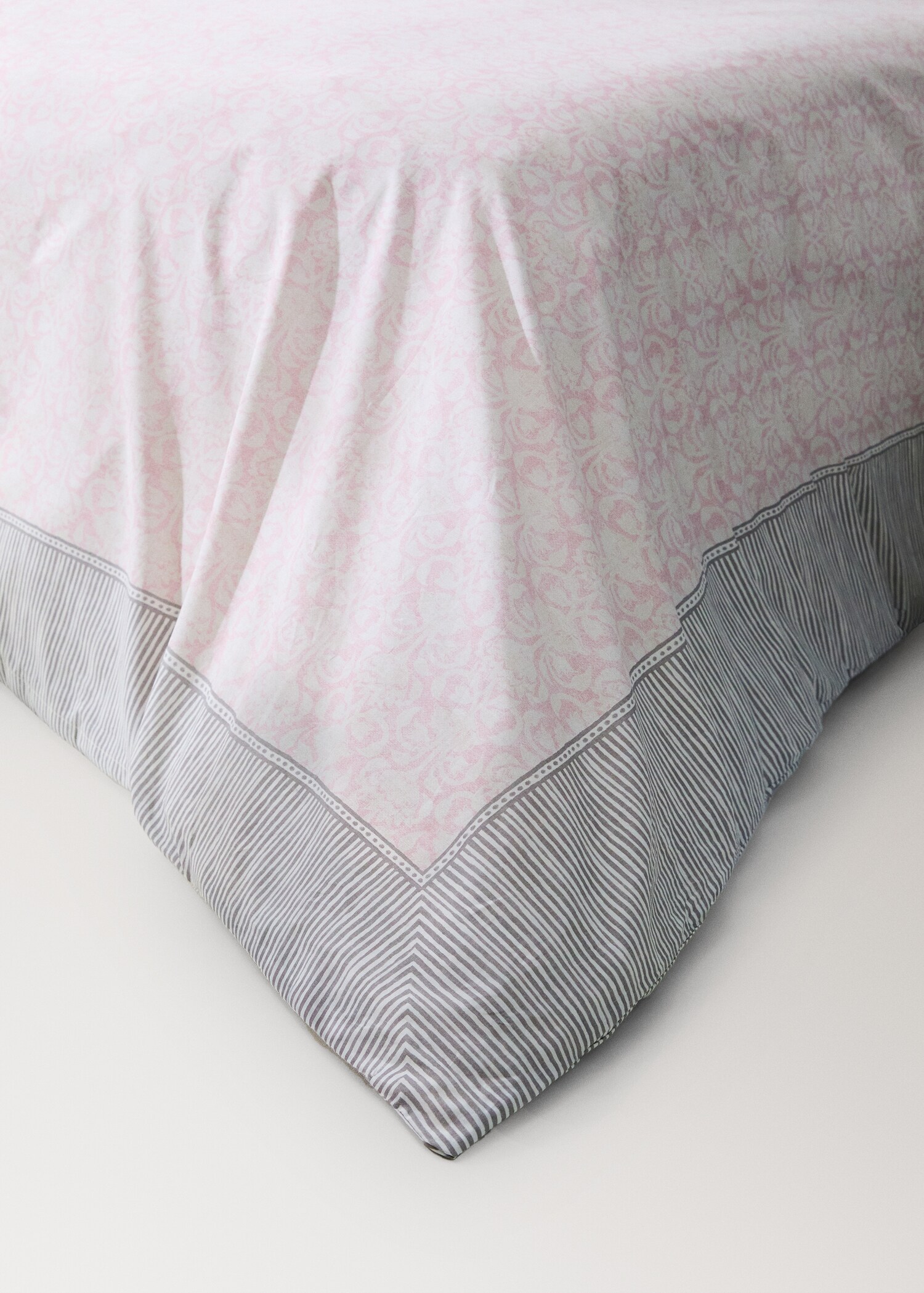 Funda nòrdica cotó sanefa floral Llit 135/140 cm - Detall de l'article 8