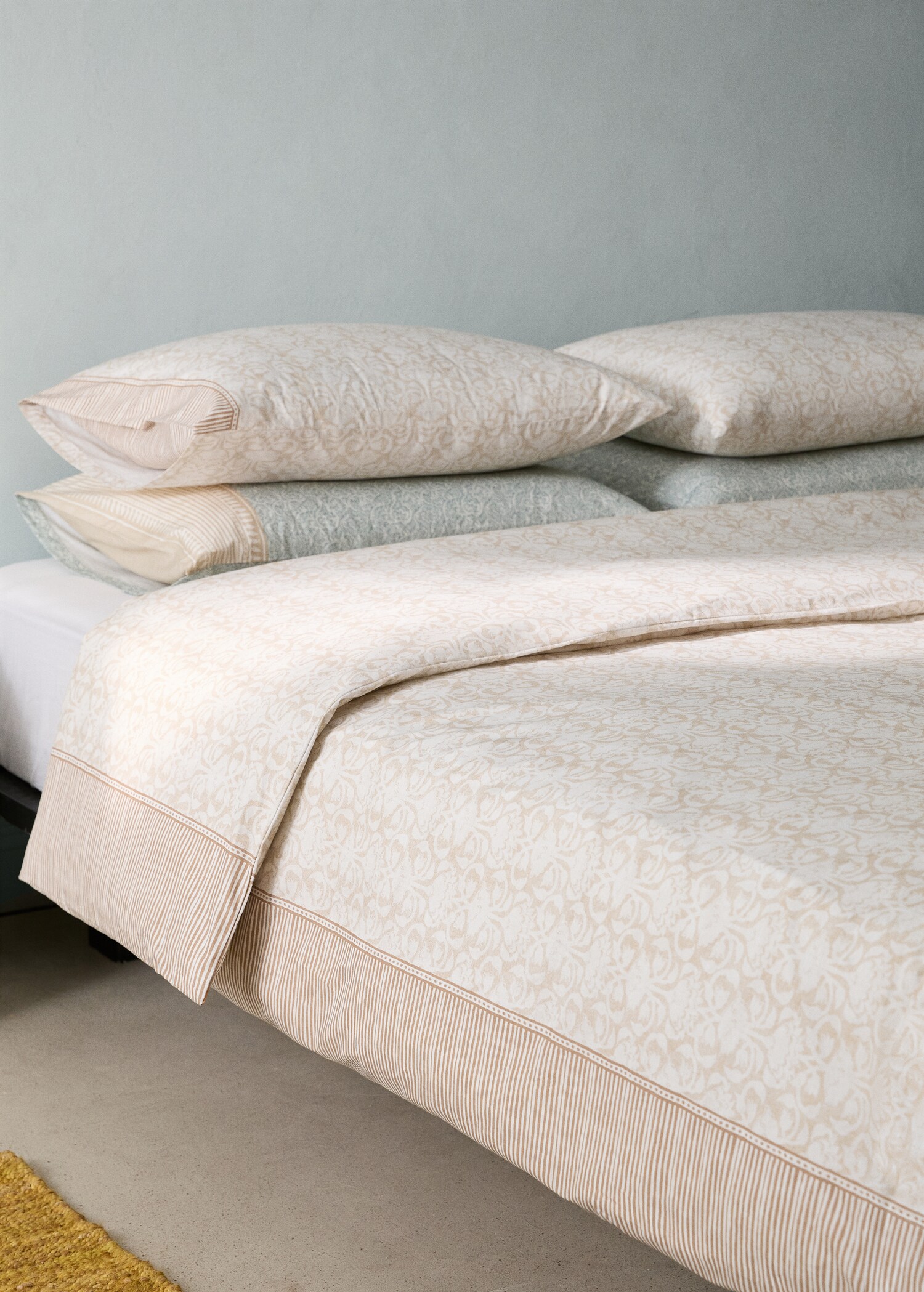 Funda nórdica algodón cenefa floral Cama 150/160cm - Detalle del artículo 7