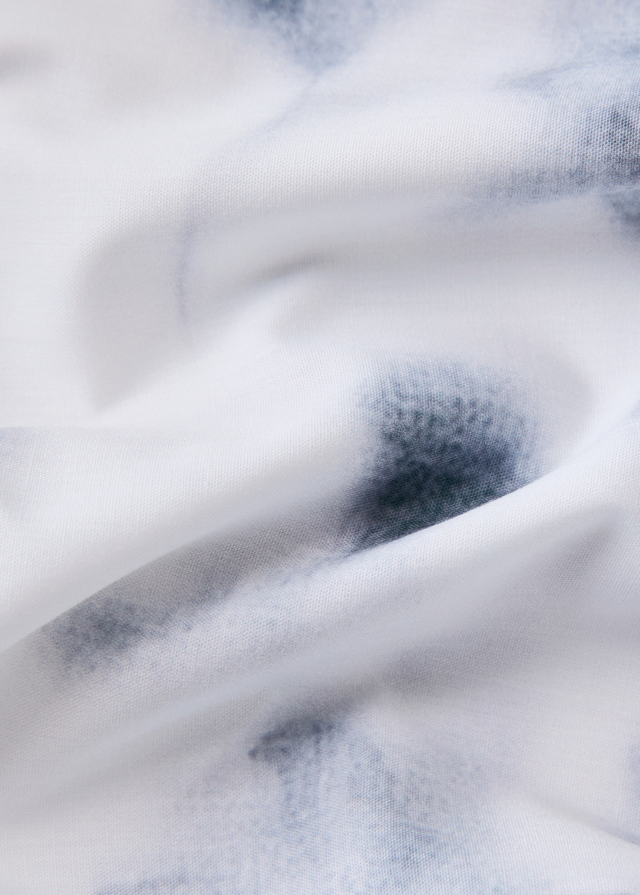 Bettbezug aus Perkal mit verschwommenem Blumenmuster, Bett 150/160 cm - Detail des Artikels 2, Blau. Ref: 27002984-00.