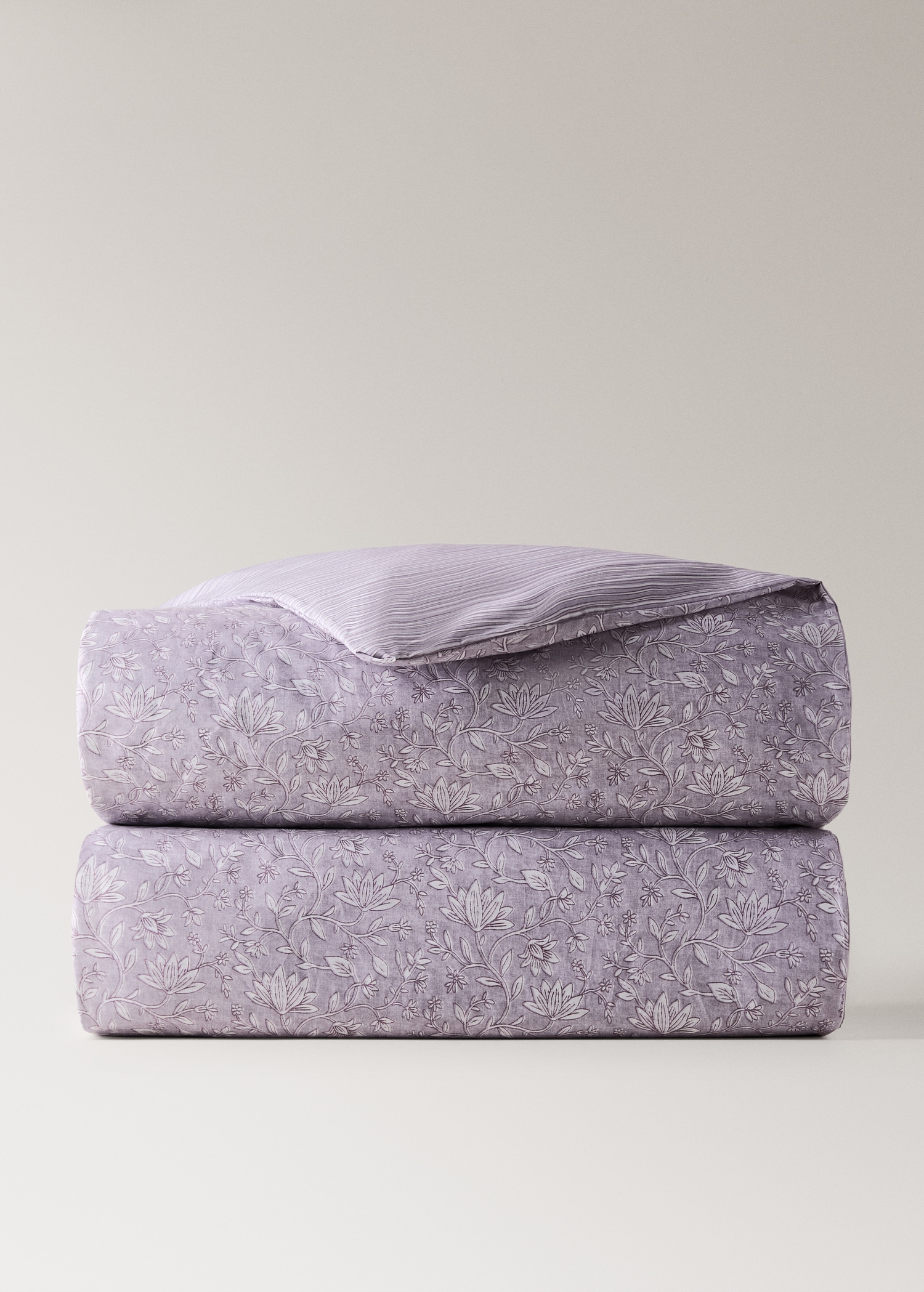 Funda nórdica reversible flor rayas Cama 180/200 cm - Artículo sin modelo