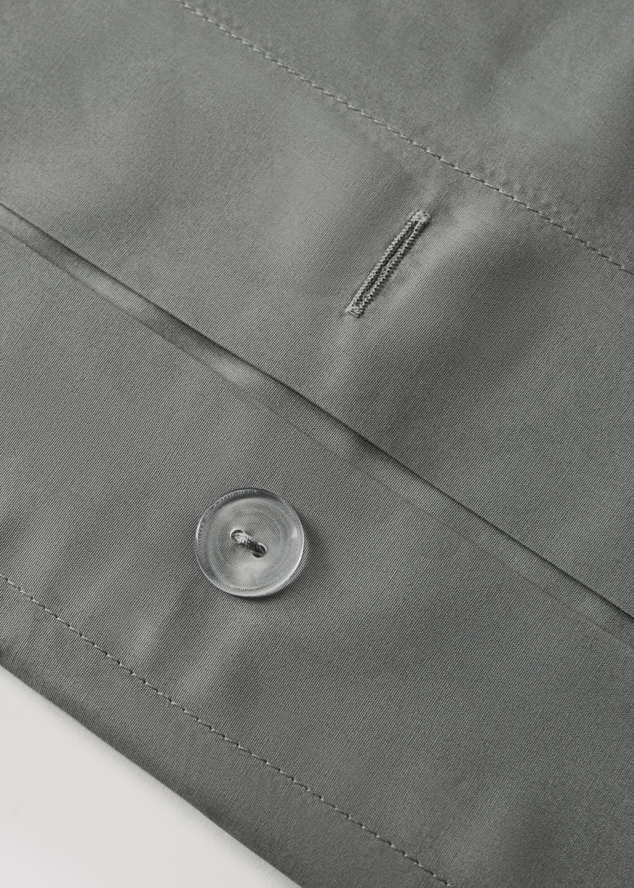 Copripiumino percalle di cotone 500 fili letto 180/200 cm - Dettaglio dell'articolo 2, Grigio. Ref: 27002990-00.