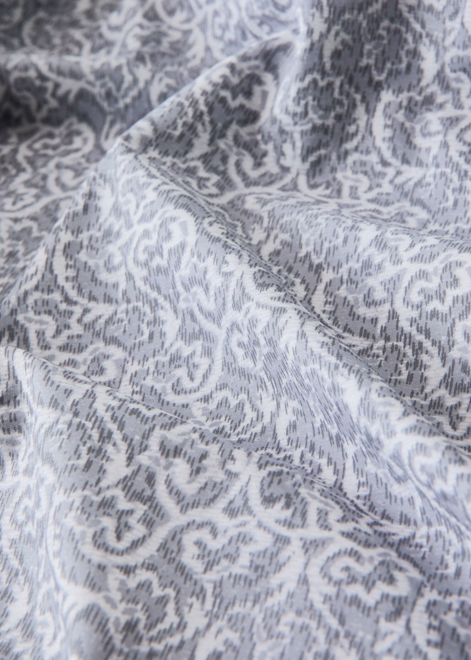 Decorative floral percale duvet cover with striped border for 150/160 cm bed - Details of the article 1