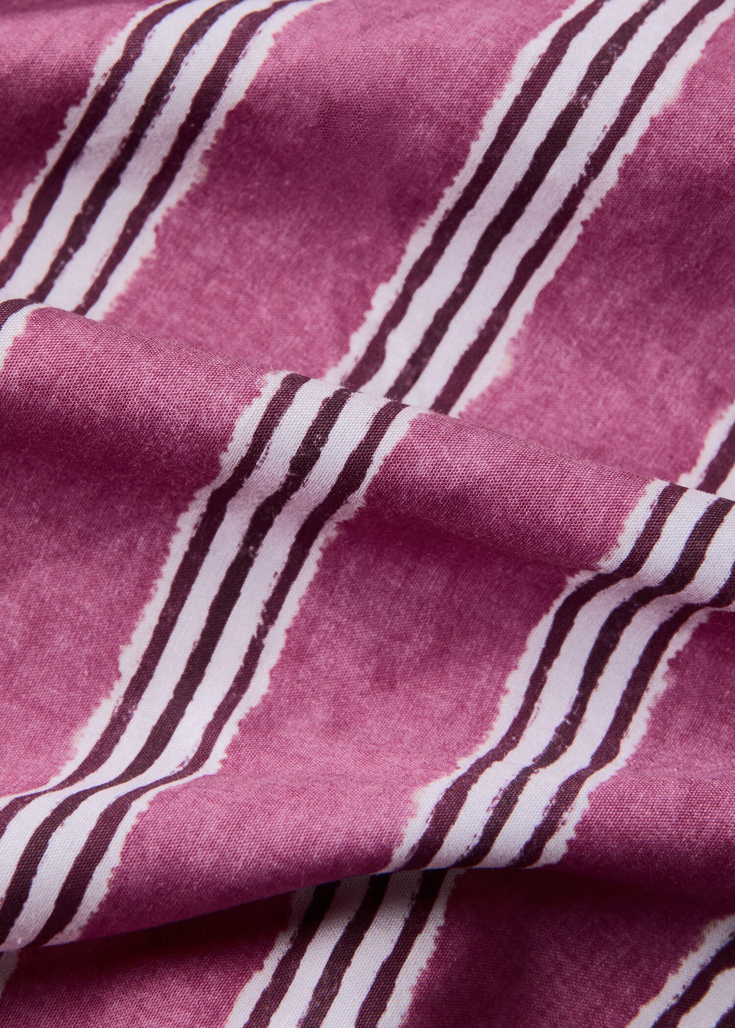 Tricolour striped percale cotton duvet cover for 180/200cm bed - Details of the article 1