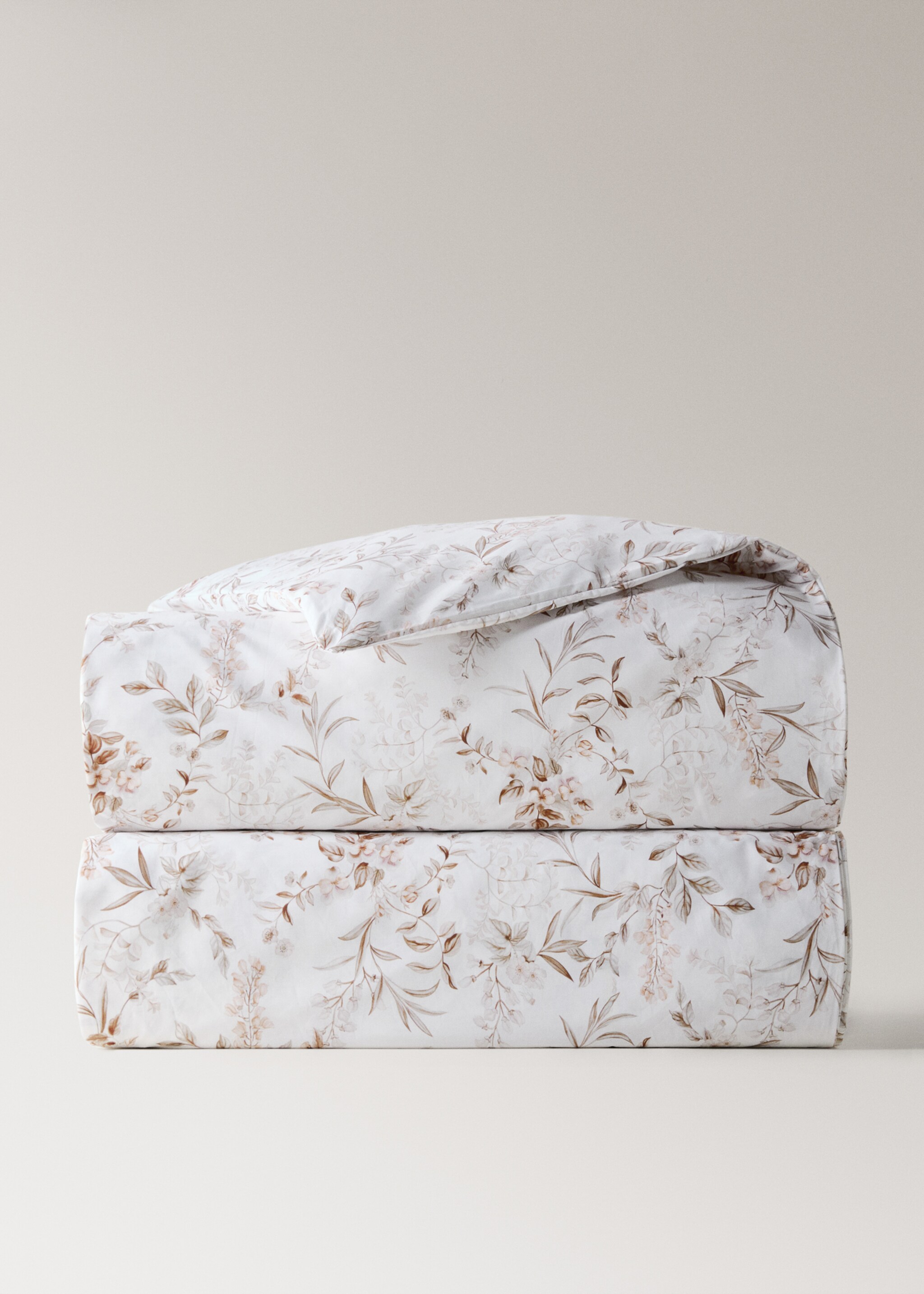 Garden floral print duvet cover for Bed 180/200 cm - Article without model, Peach. Ref: 27003062-00.