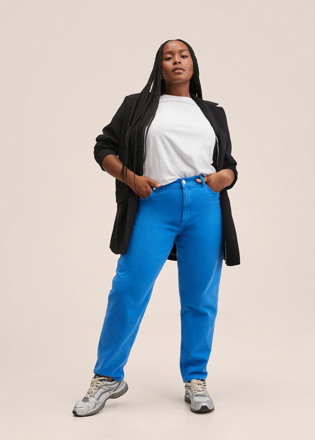 Pantalon femme mom hotsell