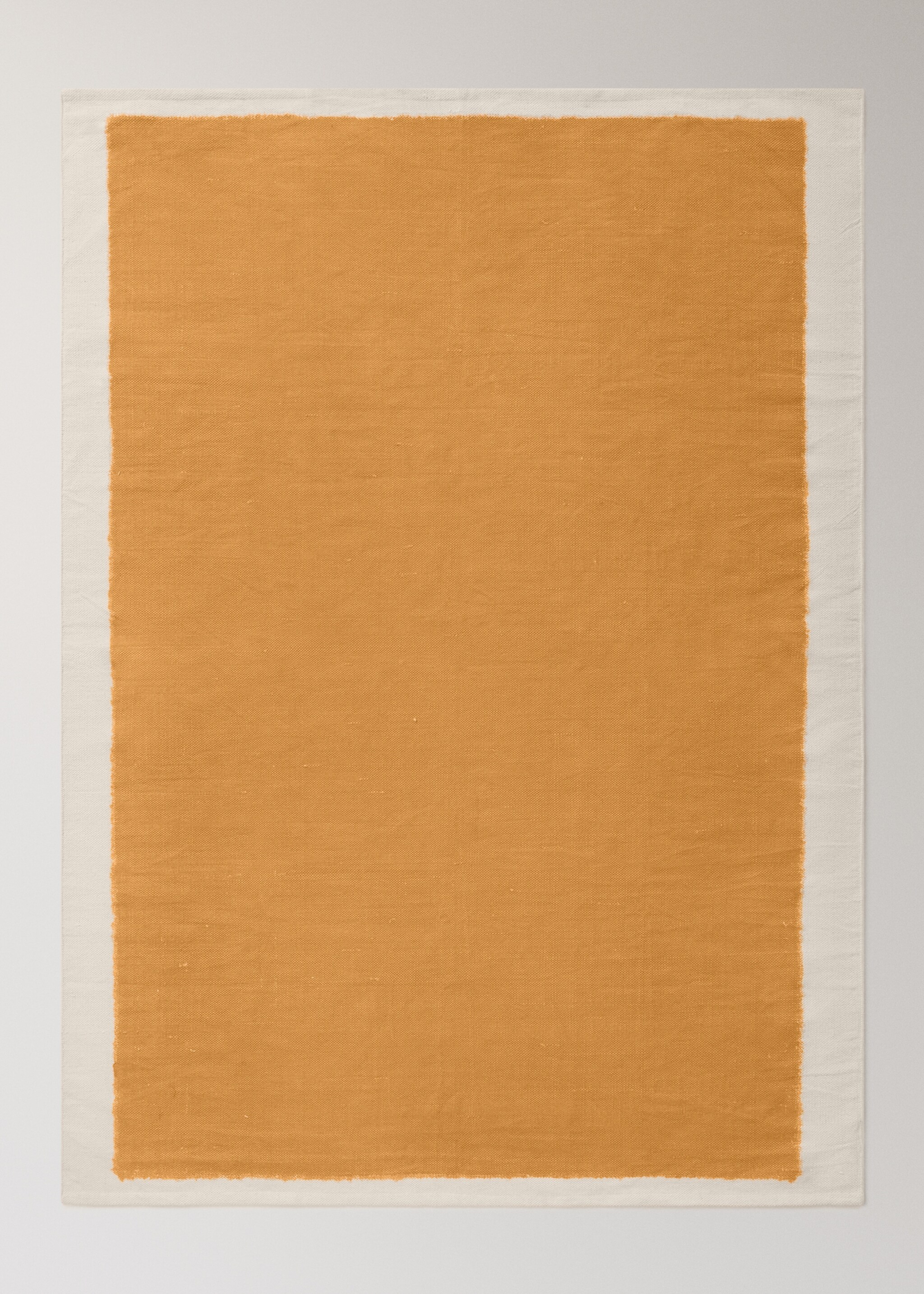 Baumwollteppich mit zweifarbigem Print - Artikel ohne Model, Gelb. Ref: 27003285-00.