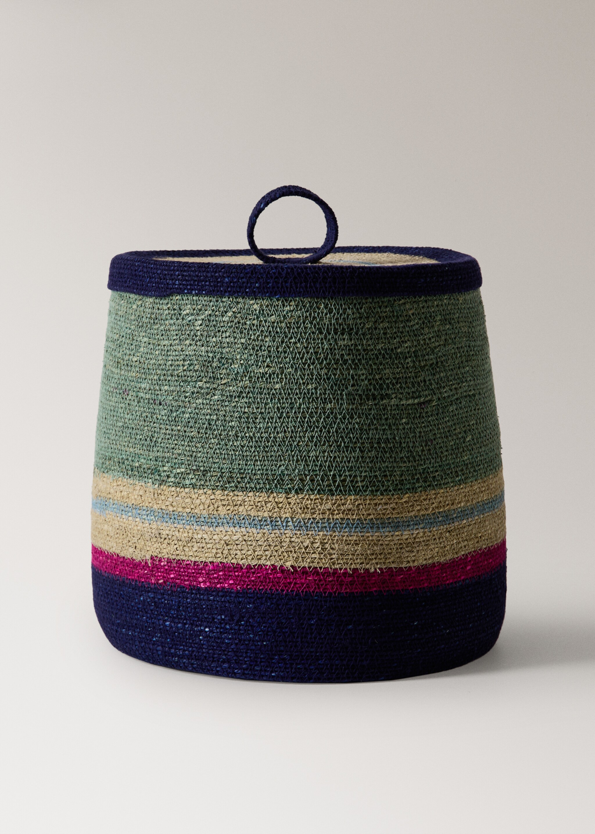 Large 100% seaweed basket lid - Article without model, Indigo Blue. Ref: 27003286-00.