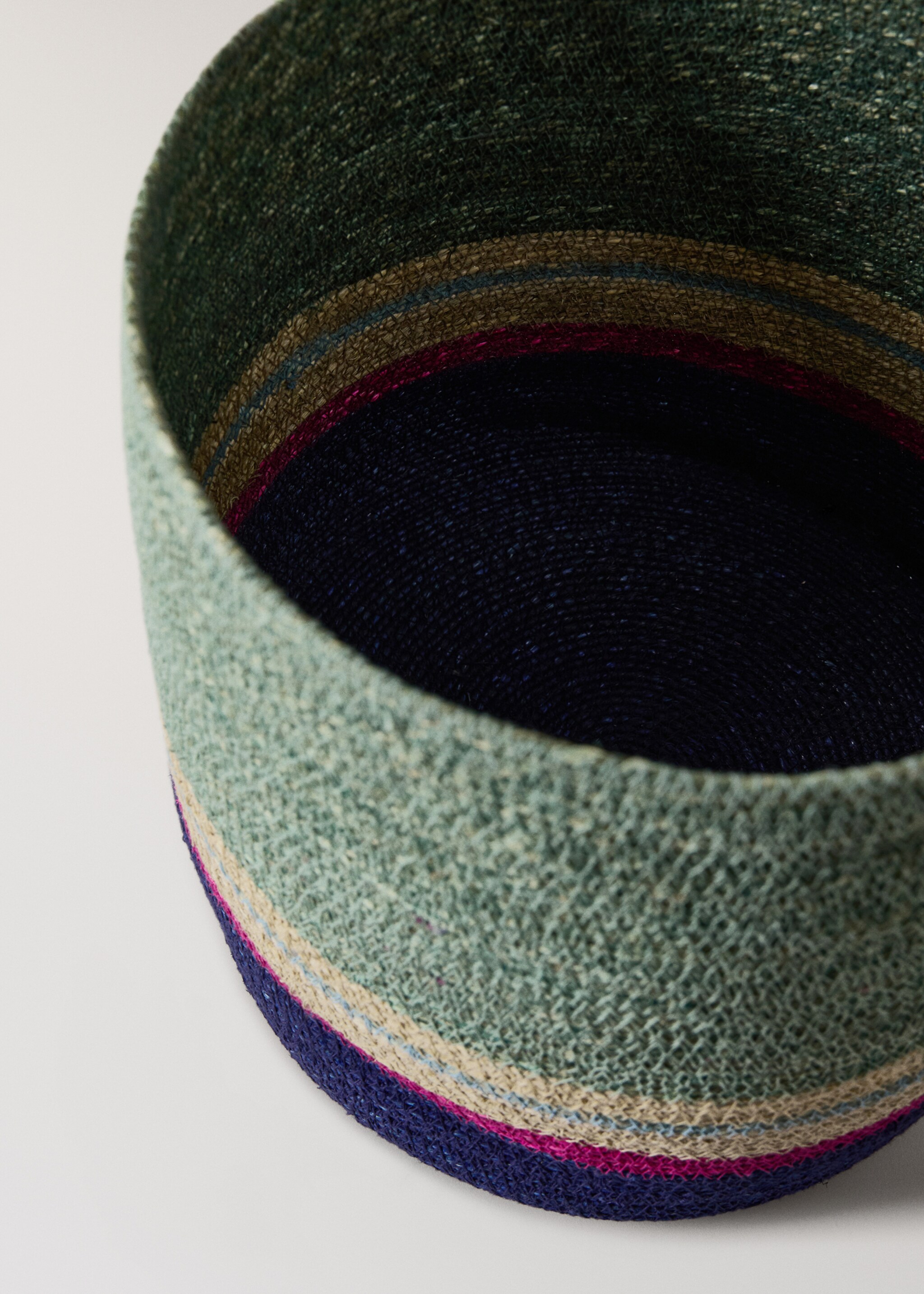 Large 100% seaweed basket lid - Details of the article 3, Indigo Blue. Ref: 27003286-00.