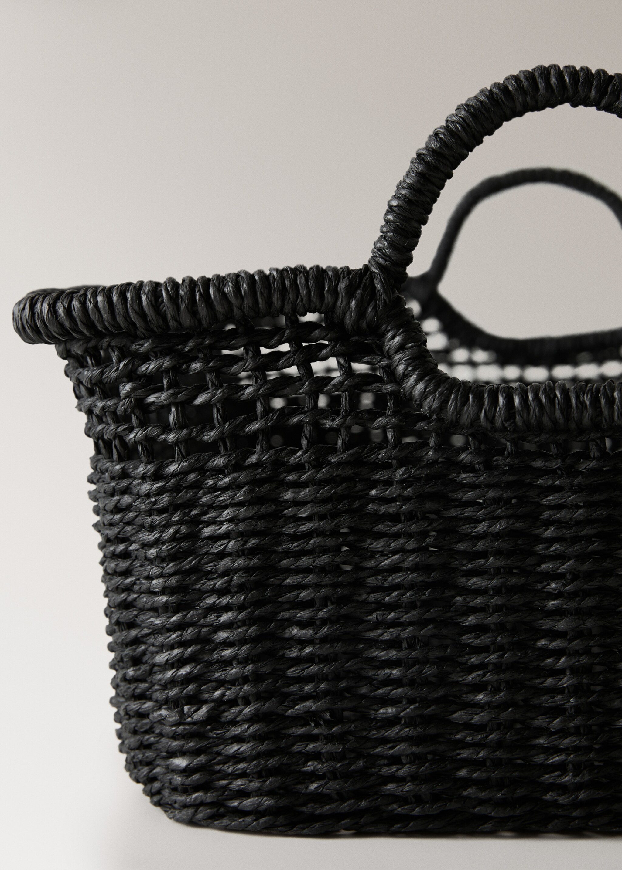 Two-handled paper basket - Details of the article 2, Black. Ref: 27003290-00.