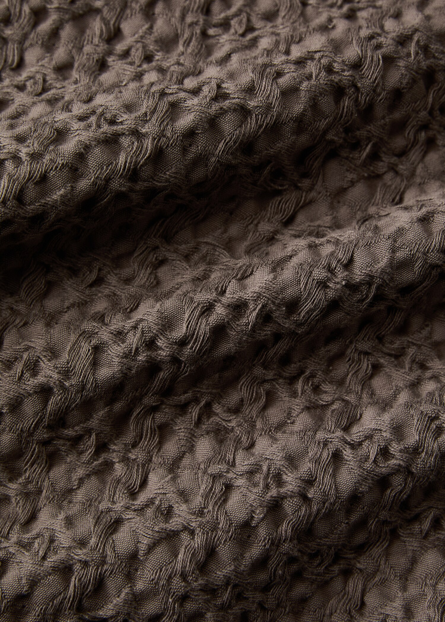 Přehoz z bavlny garment-dyed s vaflovou strukturou, na postel 180/200 cm - Detail zboží 1