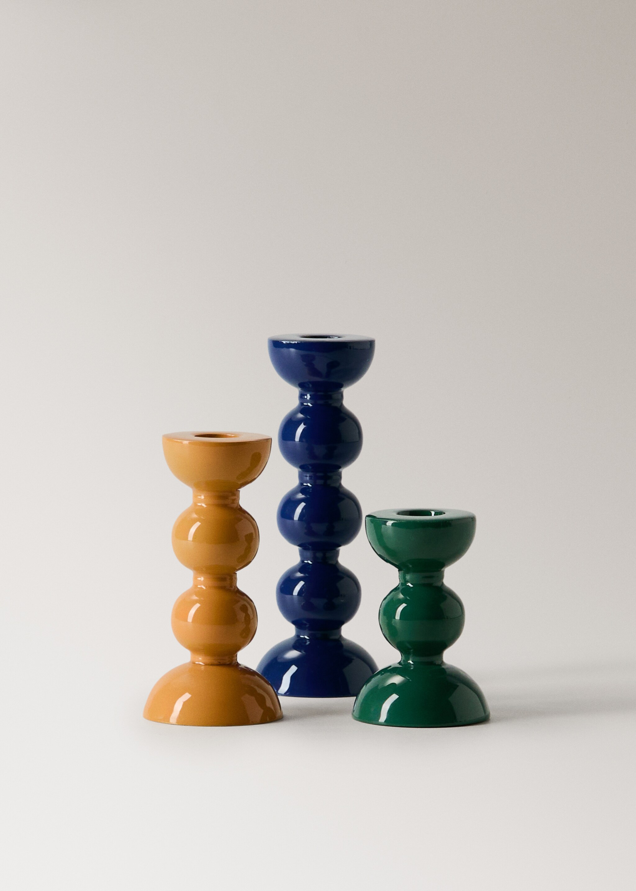 Tall metal candelabra - Details of the article 4, Light/Pastel Grey. Ref: 27003320-00.