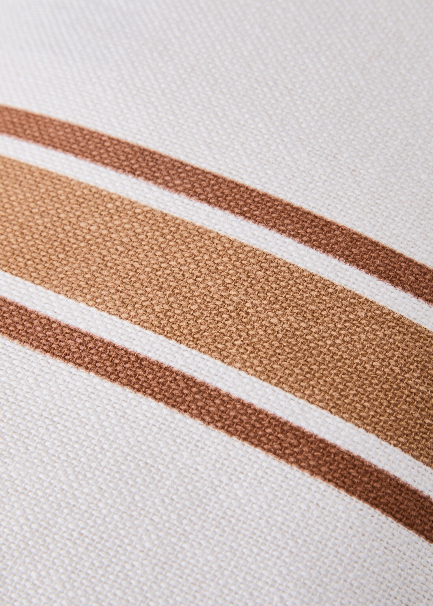 Kissenbezug aus Baumwolle mit zweifarbigem Streifenmuster, 30 x 50 cm - Detail des Artikels 3