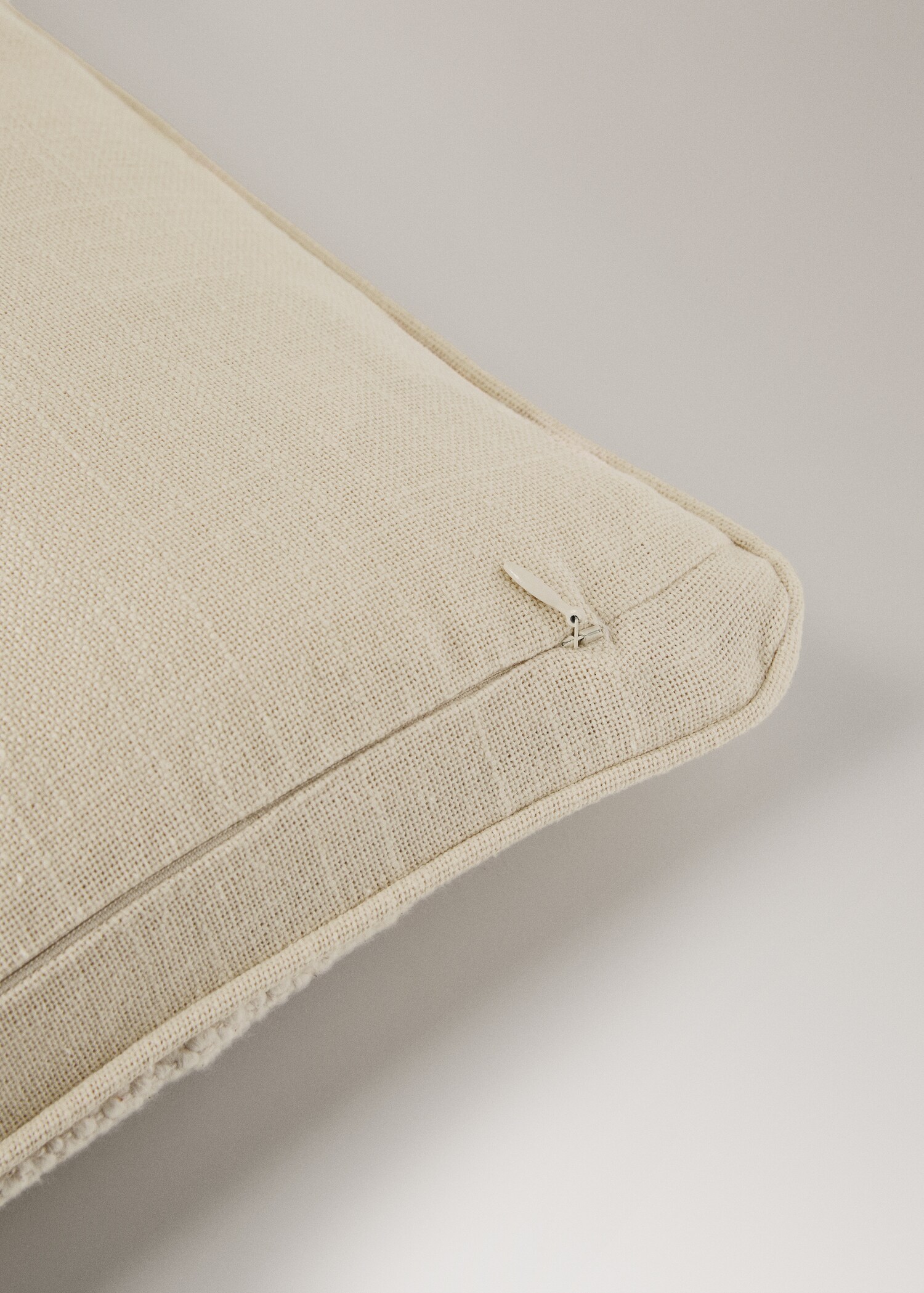 Housse de coussin coton texture finition liseré 40x60 cm - Détail de l'article 2