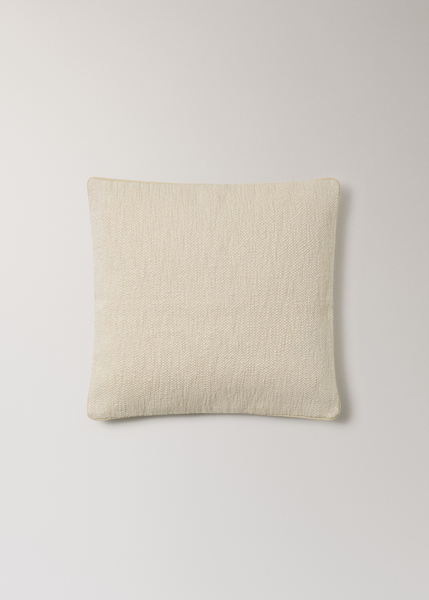 Housse de coussin en coton texture finition liseré 50x50 cm - Article sans modèle