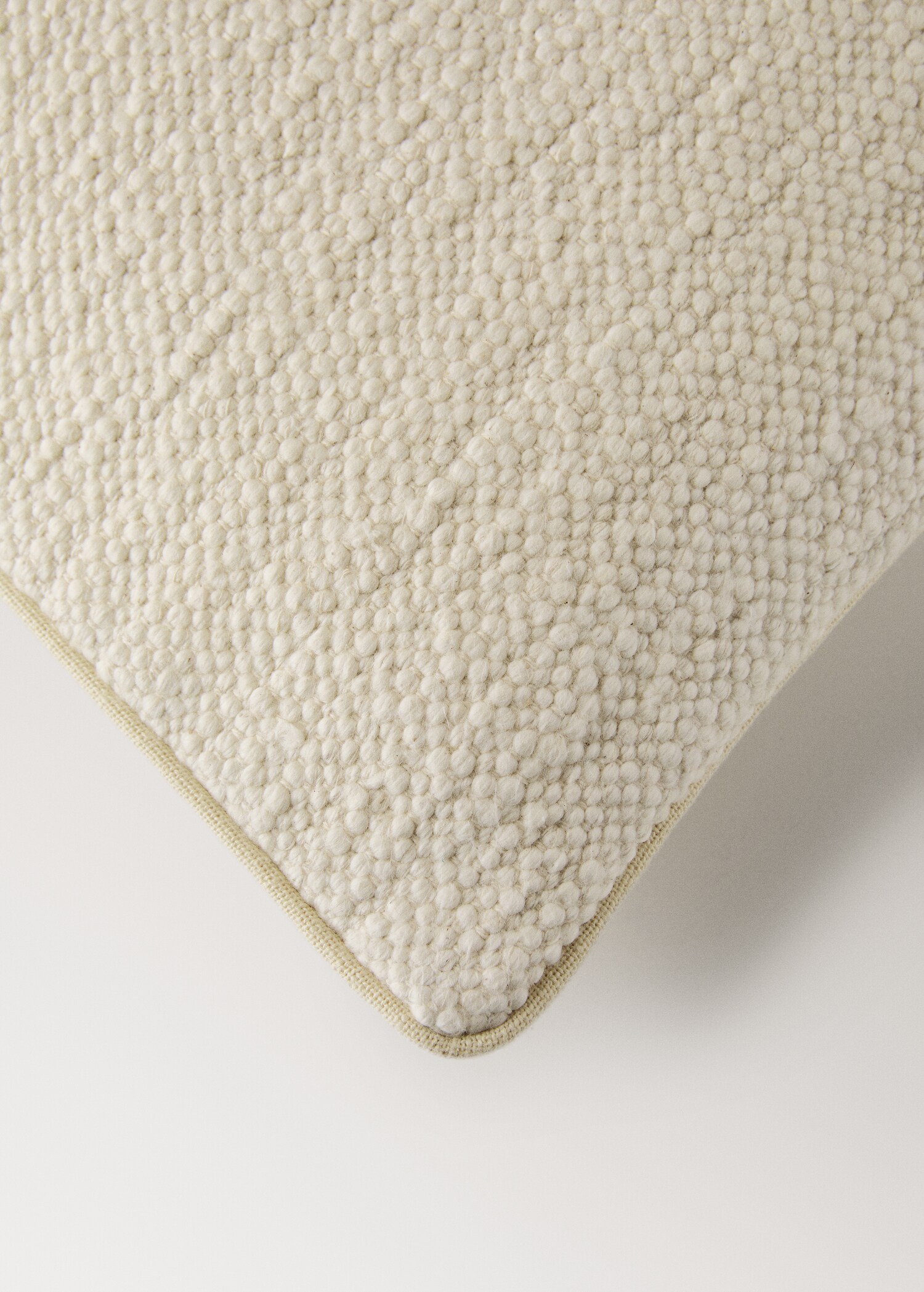 Housse de coussin en coton texture finition liseré 50x50 cm - Détail de l'article 1