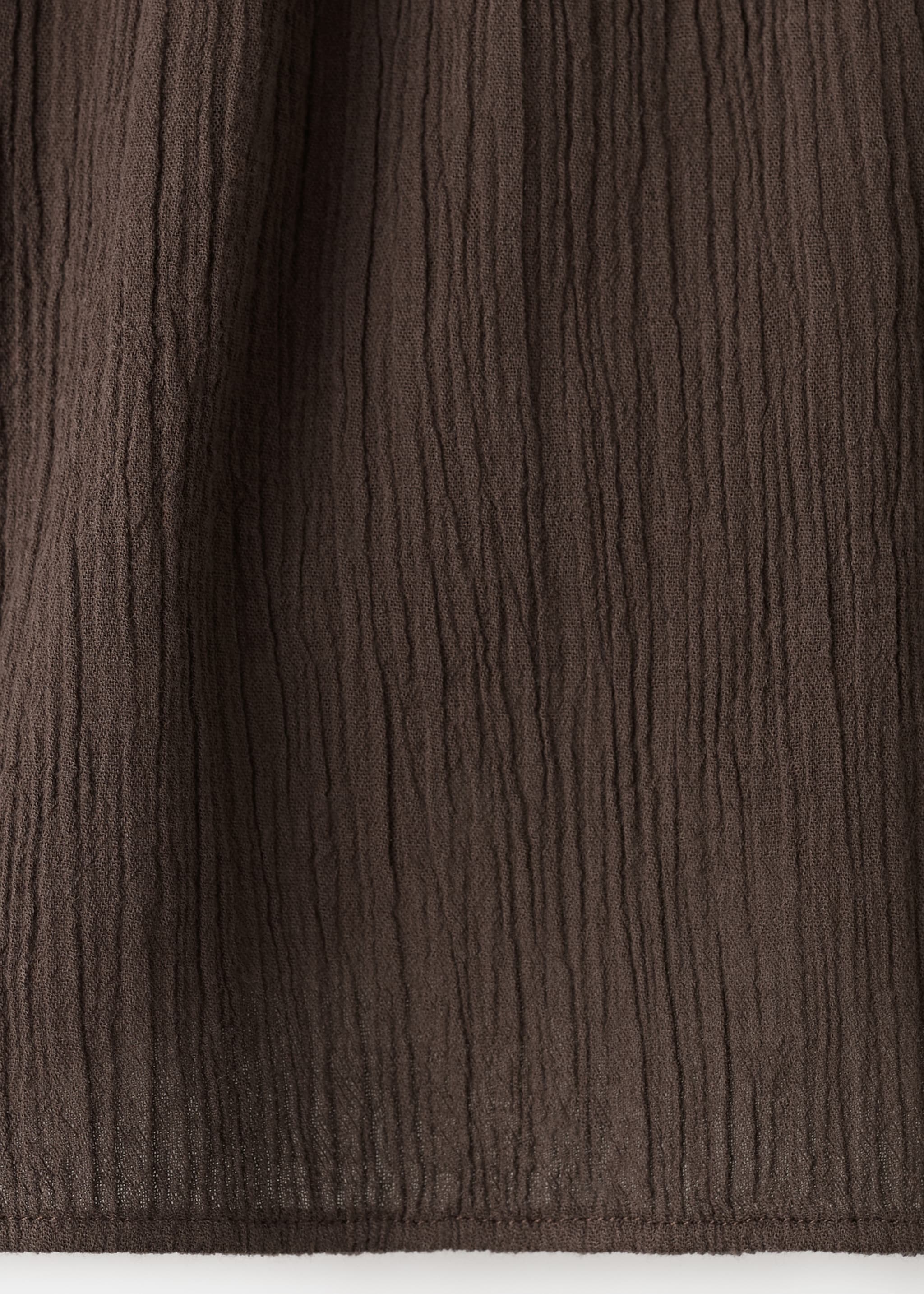 شورت من قماش الجازة القطني المنساب - تفاصيل المنتج 0, شوكولاتة. Ref: 27003331-00.