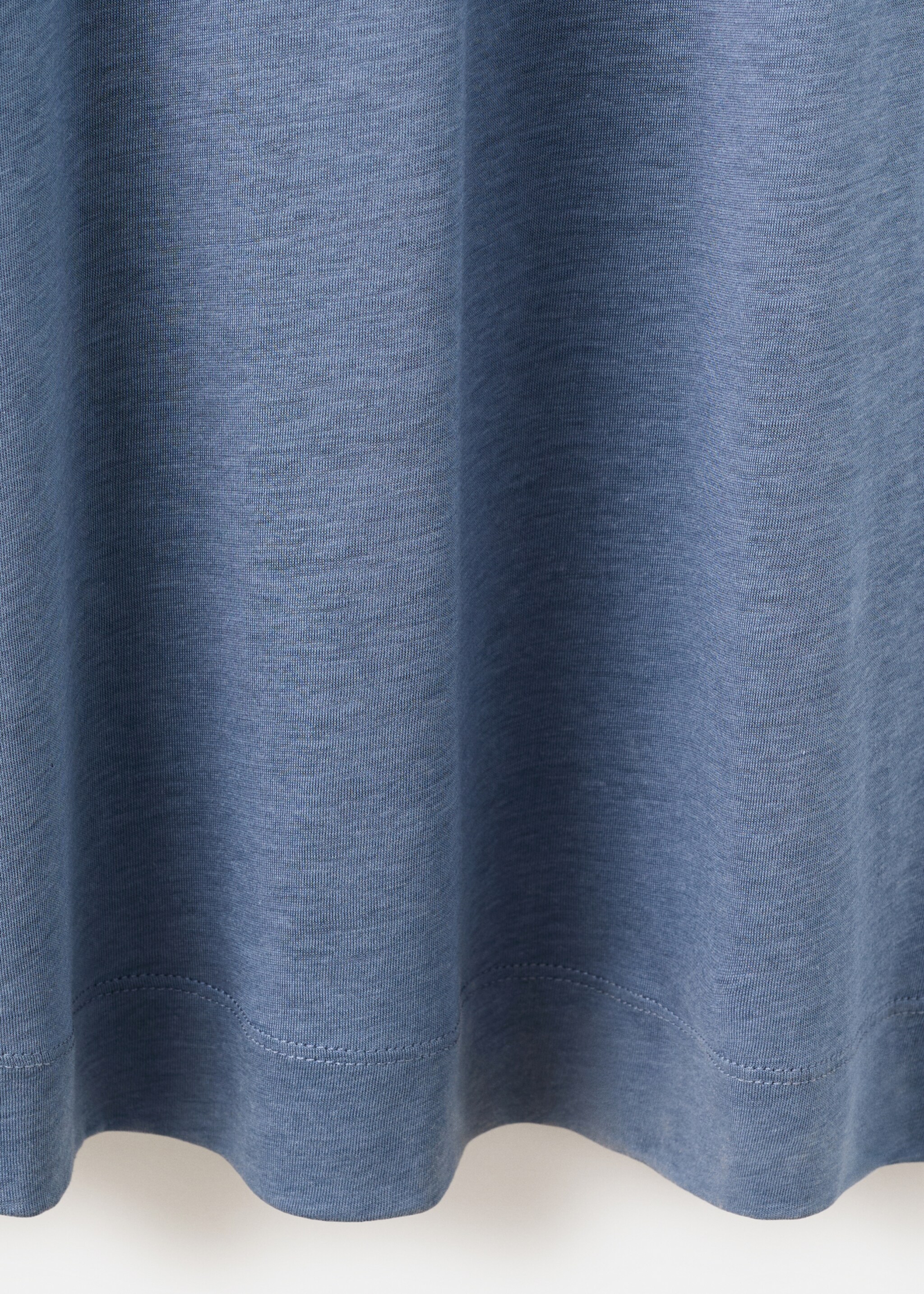 Lace nightdress with back scoop neckline - Details of the article 0, Blue. Ref: 27003337-00.