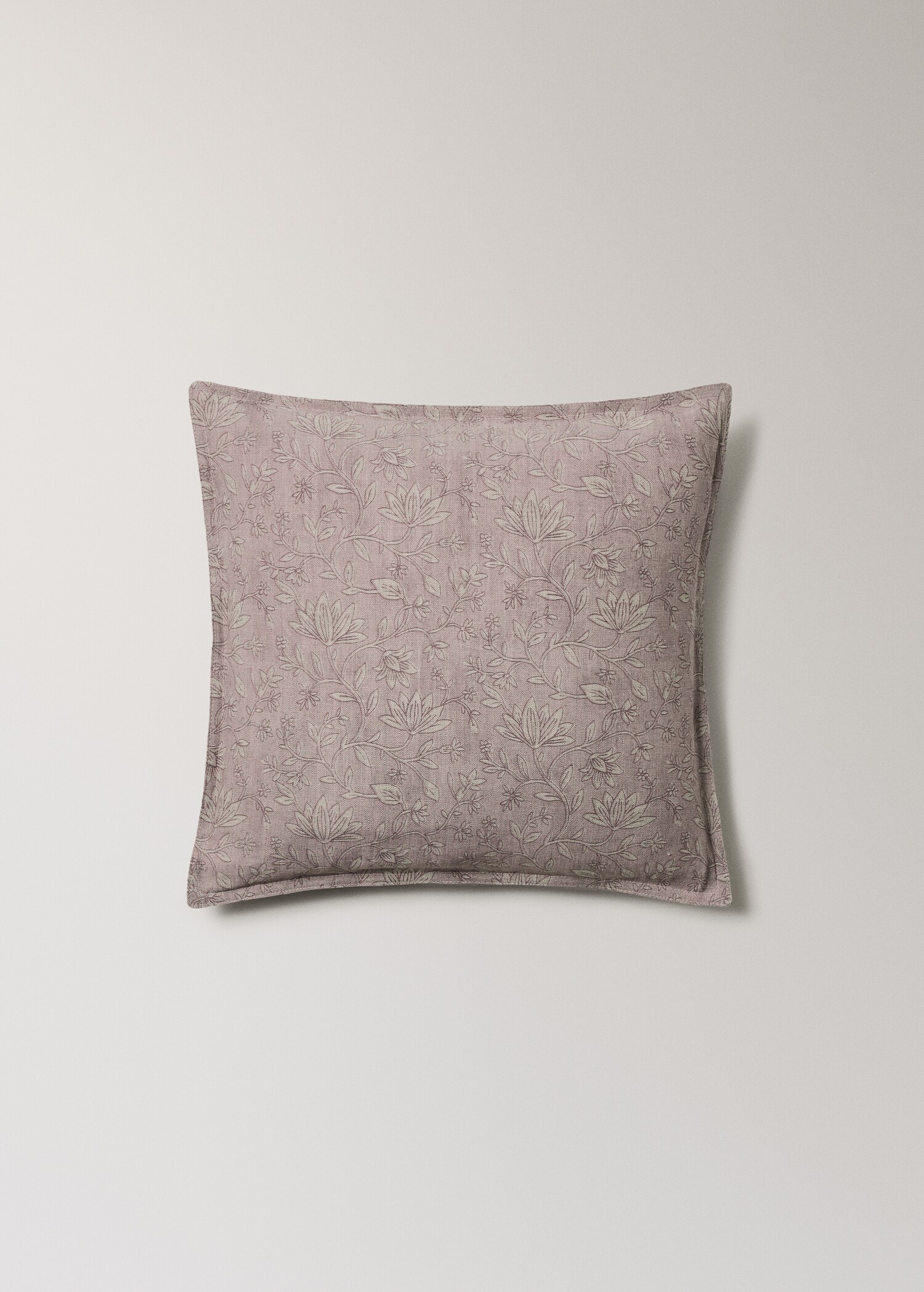 Block print cotton linen cushion cover 50x50cm - Article without model