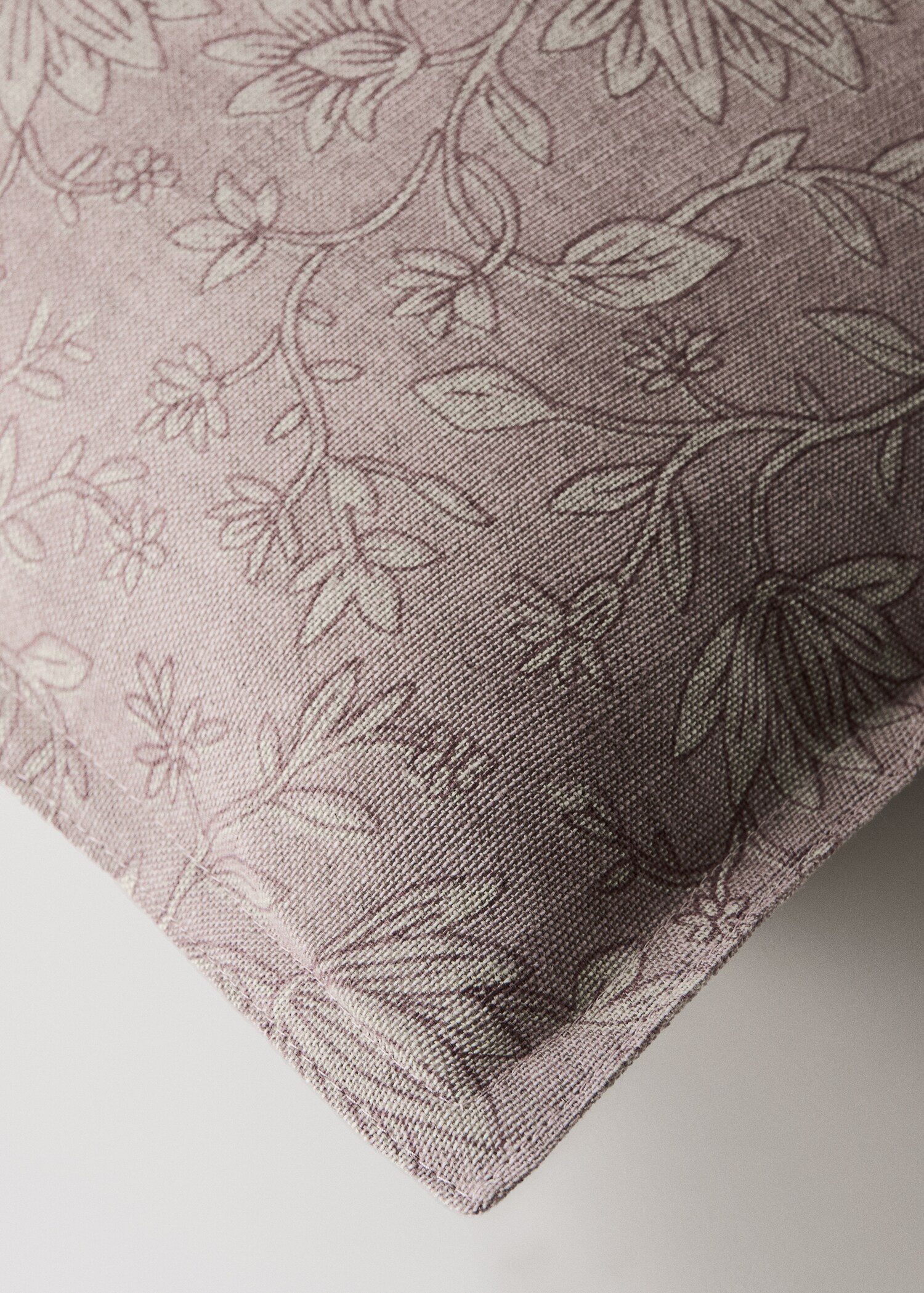 Block print cotton linen cushion cover 50x50cm - Details of the article 1