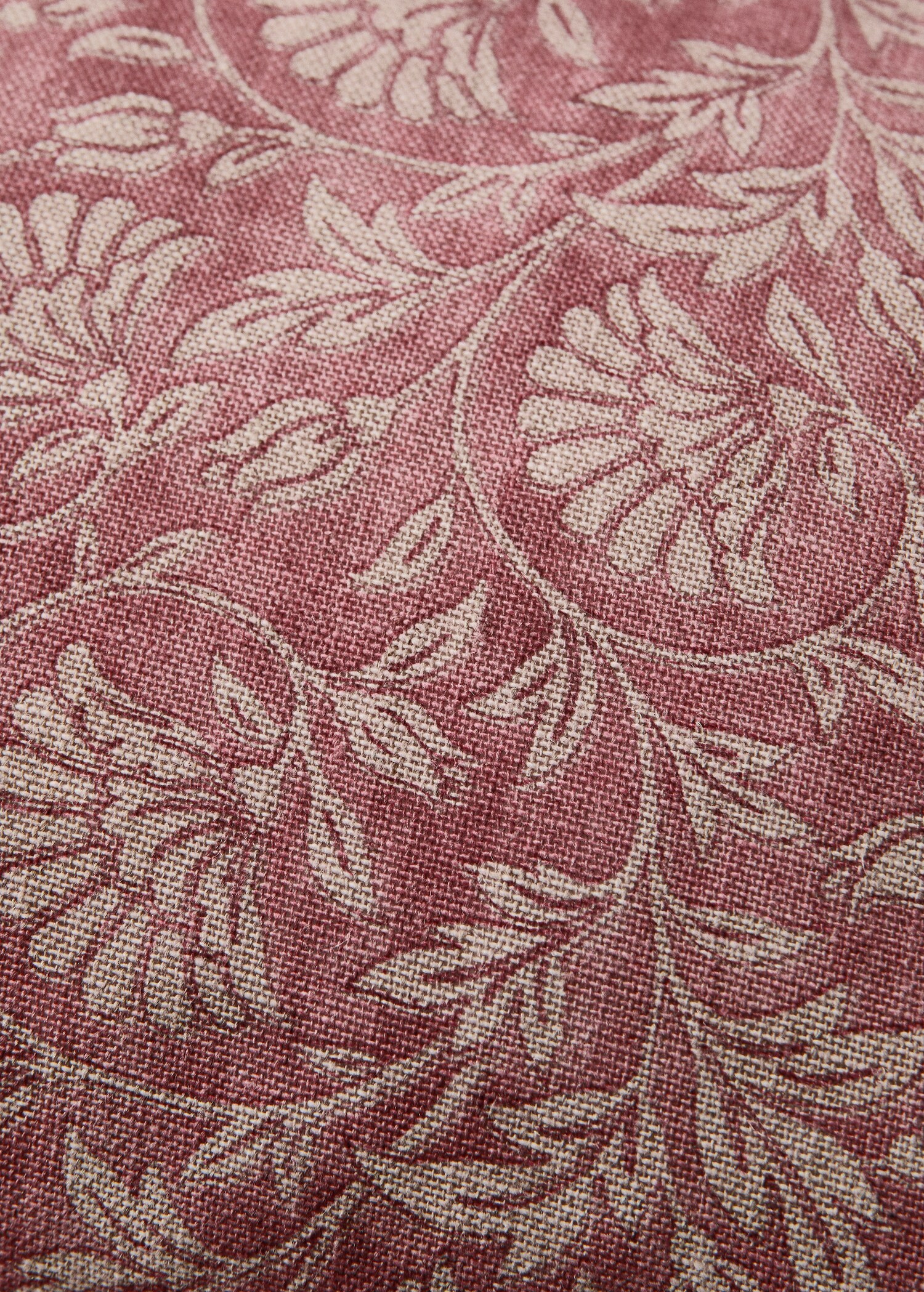 Floral cotton linen cushion cover 40x60cm - Details of the article 3
