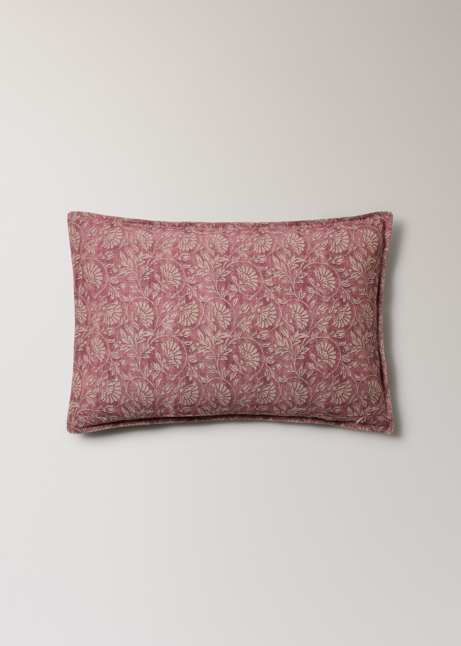 Floral cotton linen cushion cover 40x60cm - Details of the article 4