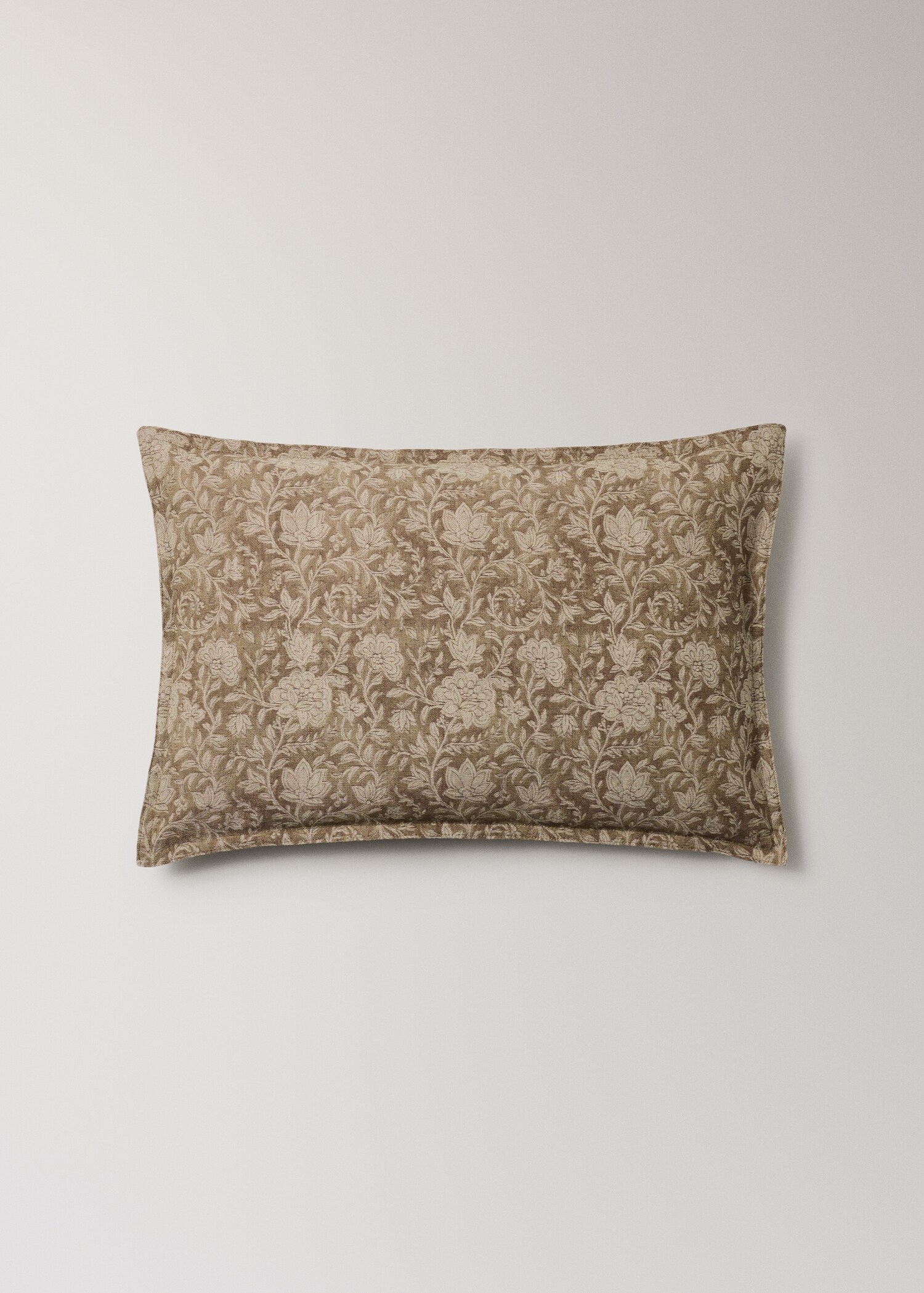 Floral print linen cotton cushion cover 40x60cm - Article without model