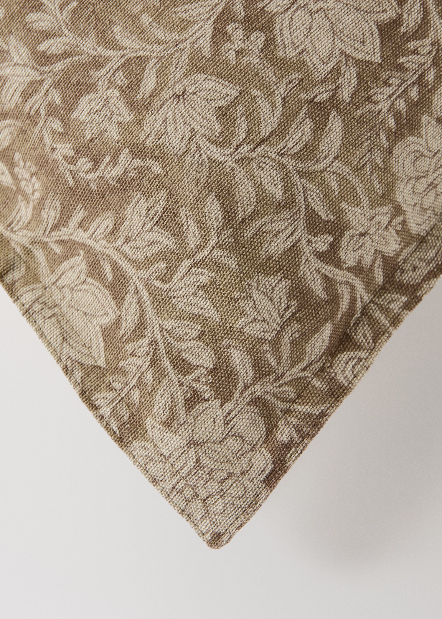 Floral print linen cotton cushion cover 40x60cm - Details of the article 1