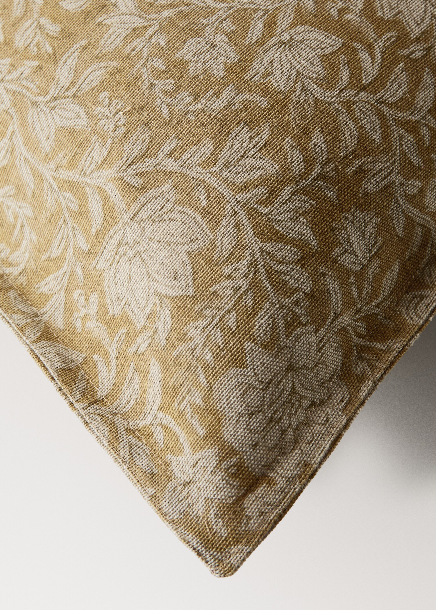 Floral print linen cotton cushion cover 50x50cm - Details of the article 1