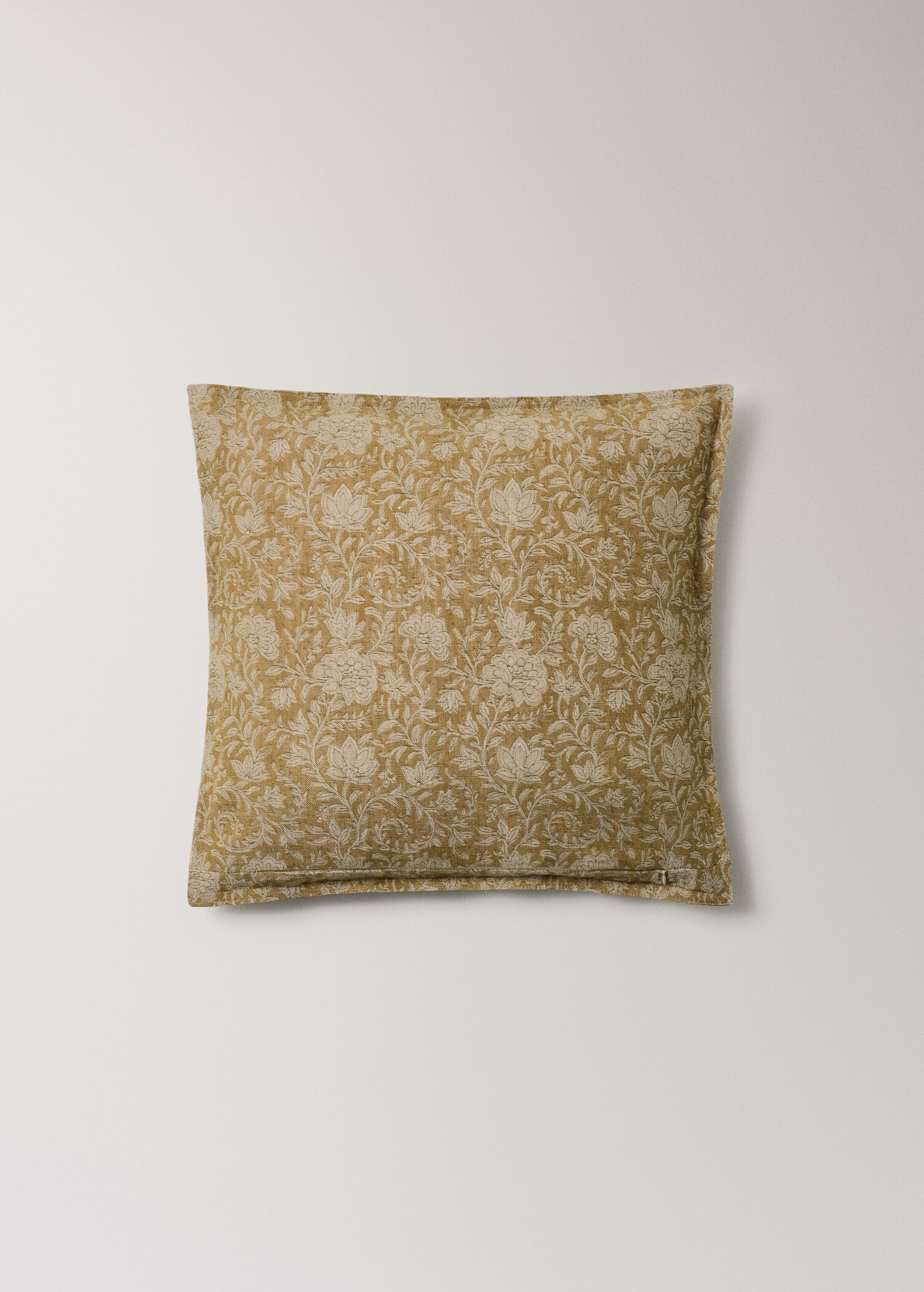 Floral print linen cotton cushion cover 50x50cm - Details of the article 4
