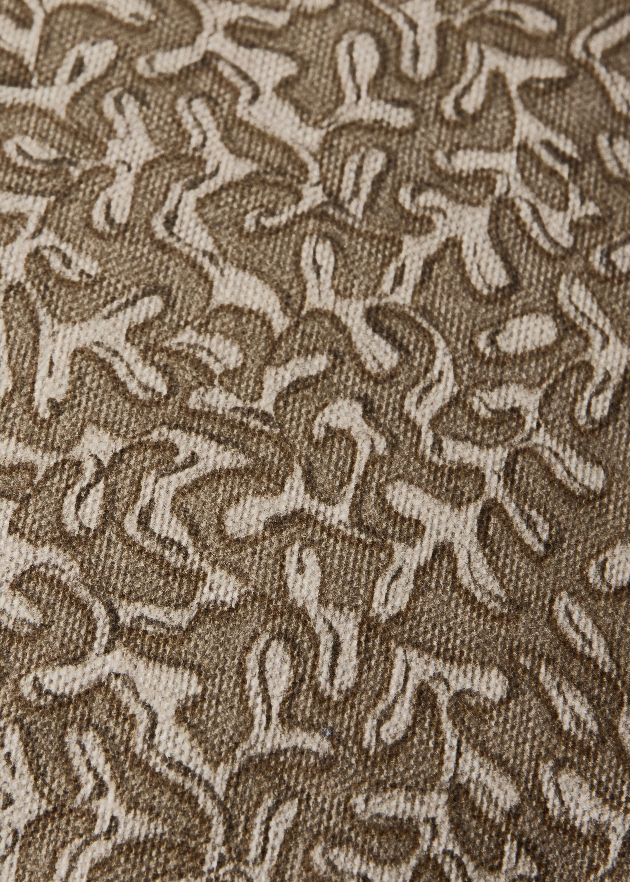 Natural printed cotton cushion cover 50x50 cm - Details of the article 3, Burnt Orange. Ref: 27003369-00.