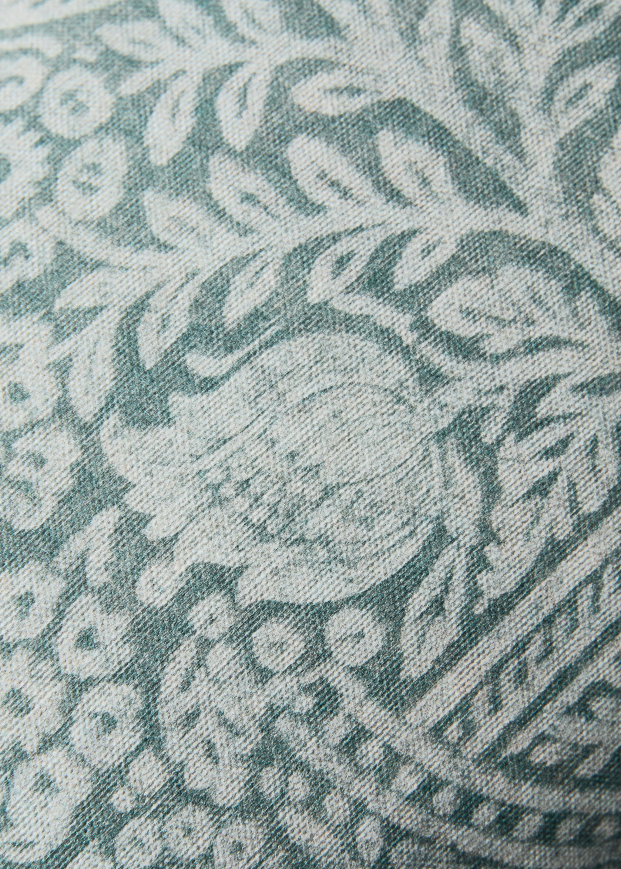 Наволочка з бавовни з квітковим принтом 30x50см - Детальніше про товар 3, Водяна зелень. Ref: 27003372-00.