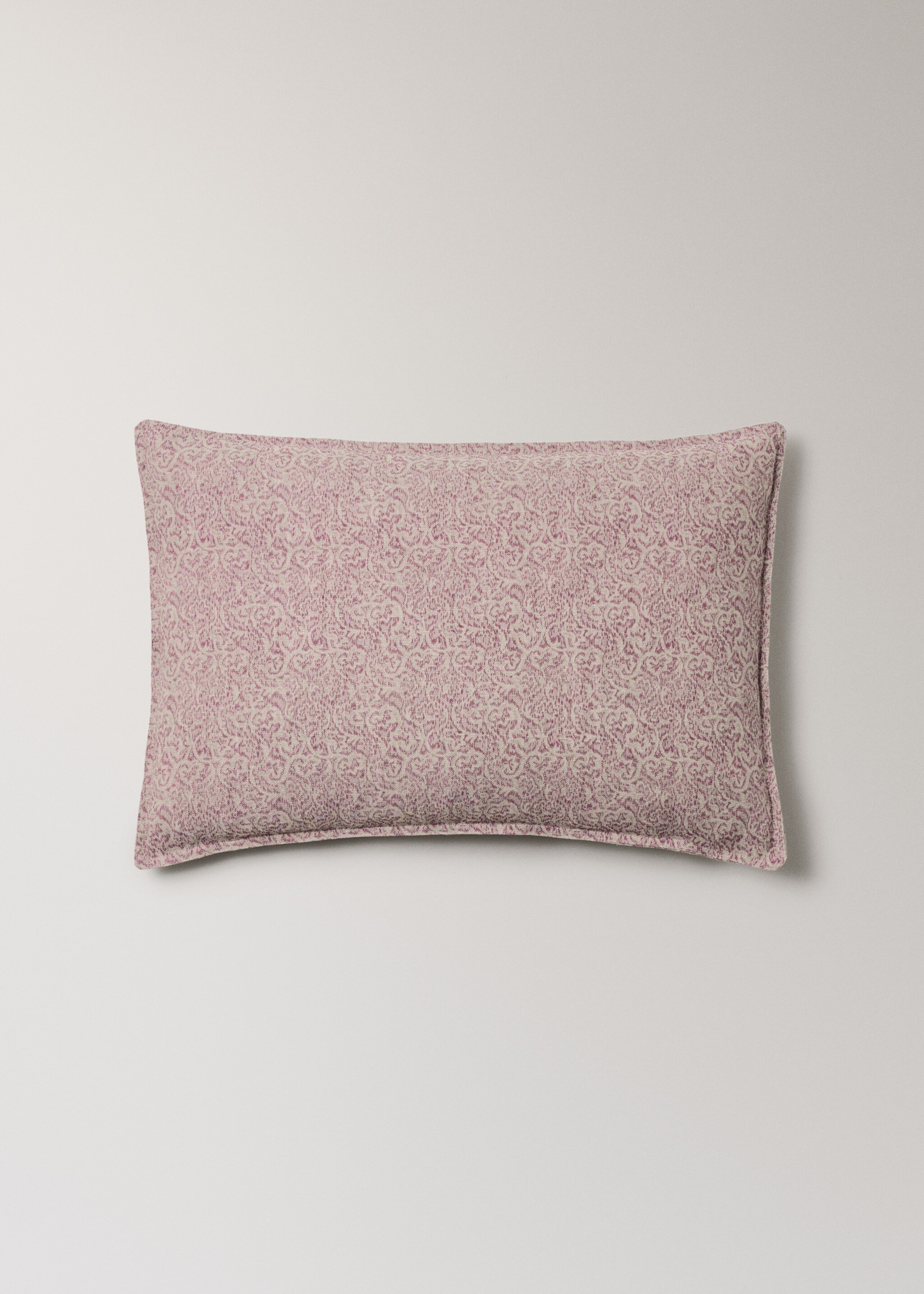 Printed cotton linen cushion cover 40x60cm - Article without model, Lilac. Ref: 27003374-00.